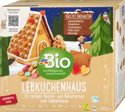 dmBio Lebkuchenhaus-Bastelset, 730 g