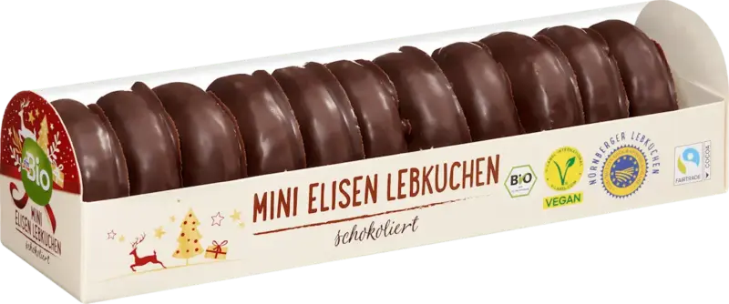 dmBio Lebkuchen, Elisen schokoliert, mini