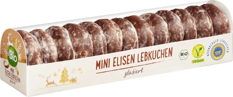 dmBio Lebkuchen, Elisen glasiert, mini