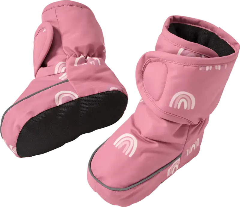 PUSBLU Thermoschuhe mit Regenbogen-Muster, rosa, 6 - 12 Monate