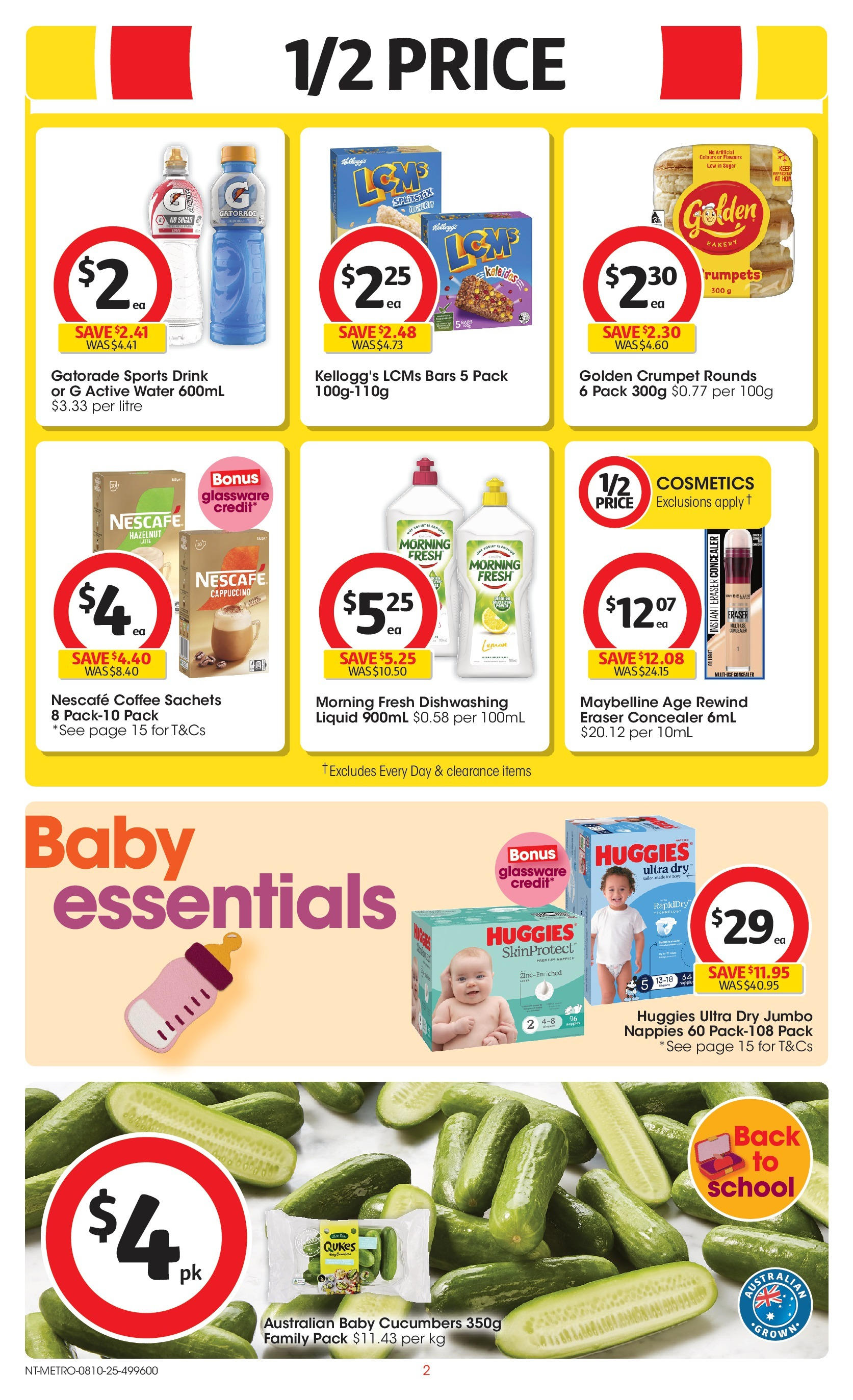﻿﻿Coles catalogue valid from 07/10/2025 > Online Australia | Page: 2 | Products: Concealer, Coffee, Sugar, Bakery