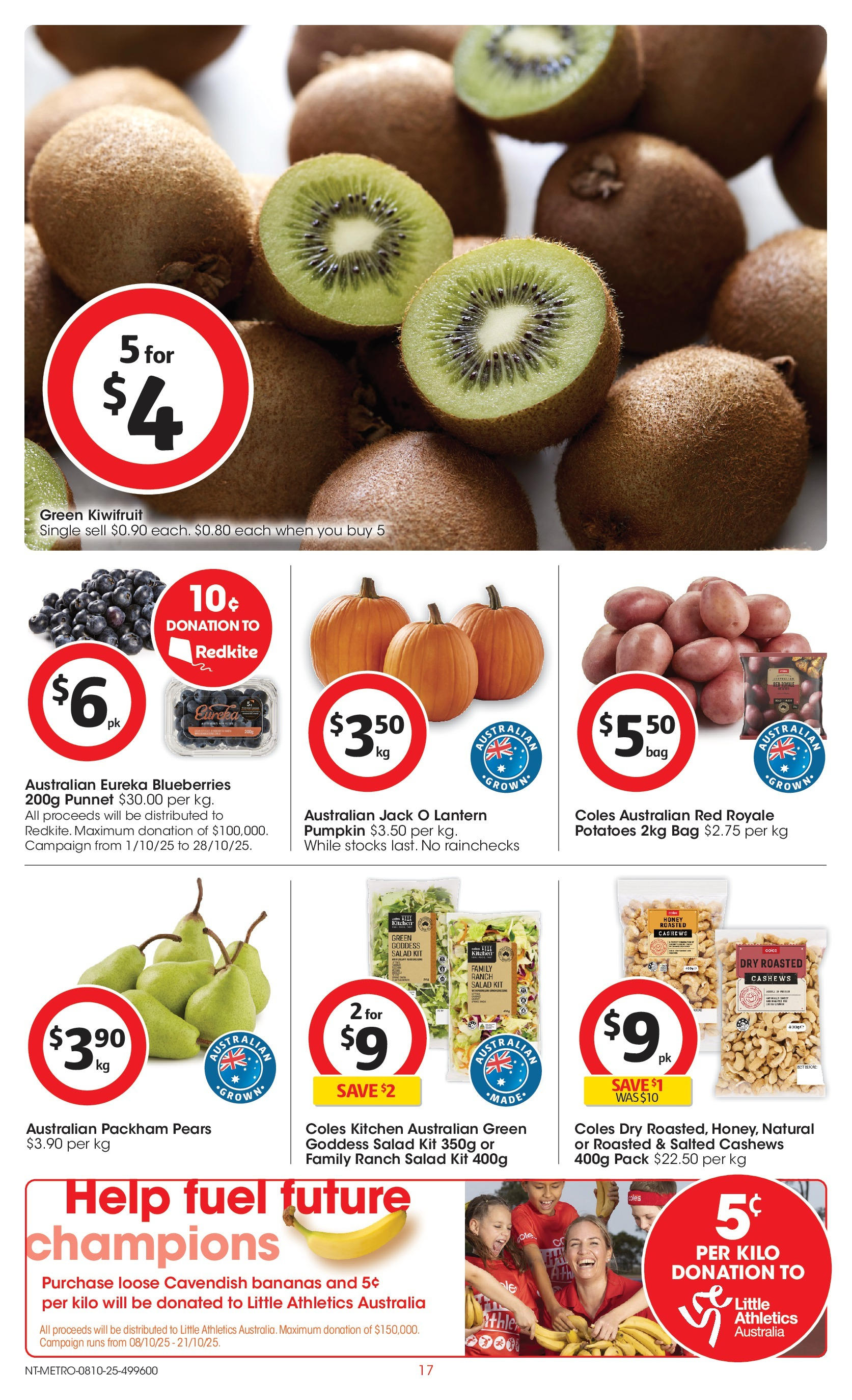 ﻿﻿Coles catalogue valid from 07/10/2025 > Online Australia | Page: 17 | Products: Salad, Pumpkin, Blueberries, Bag
