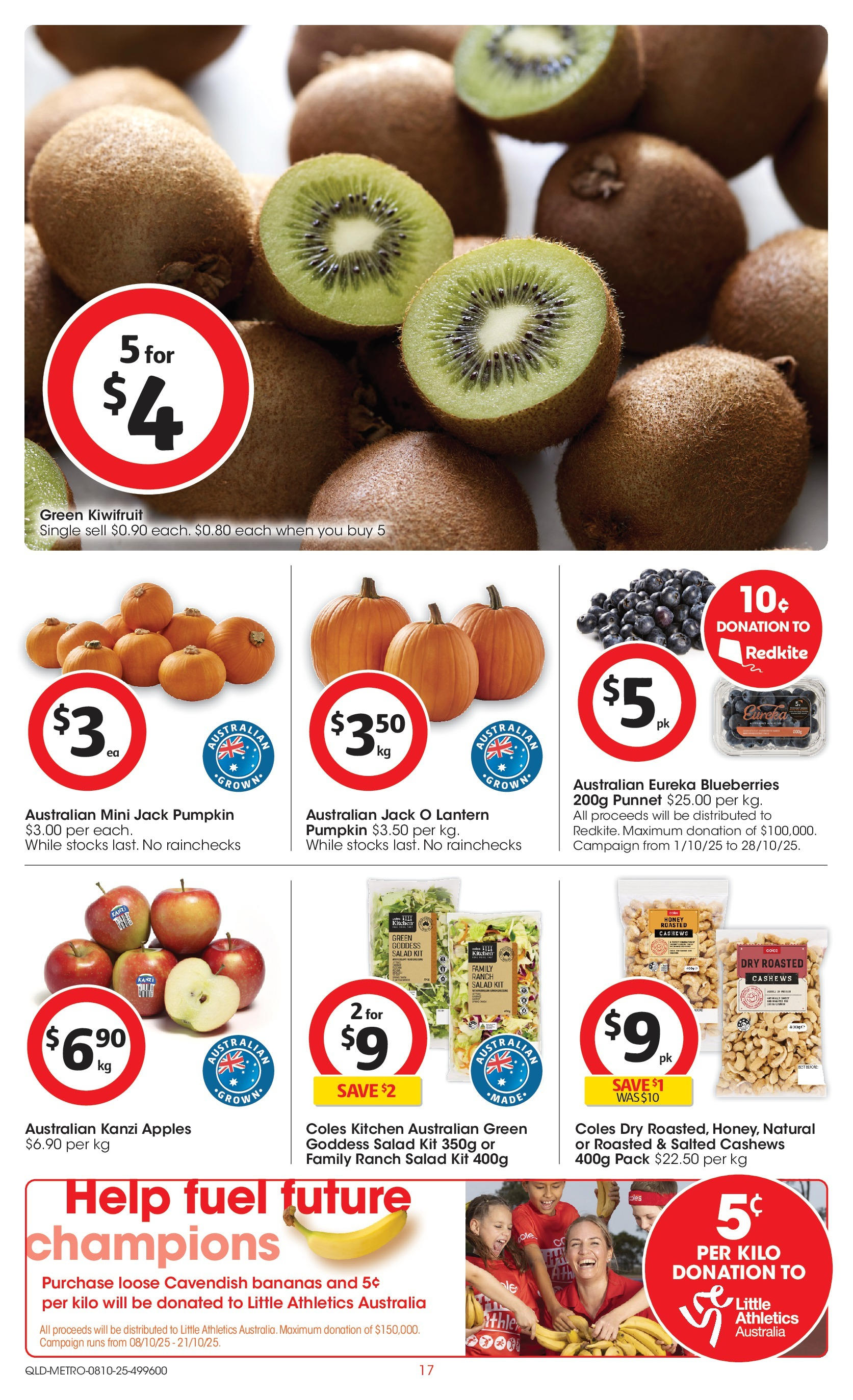 ﻿﻿Coles catalogue valid from 07/10/2025 > Online Australia | Page: 17 | Products: Honey, Kiwifruit, Salad, Pumpkin