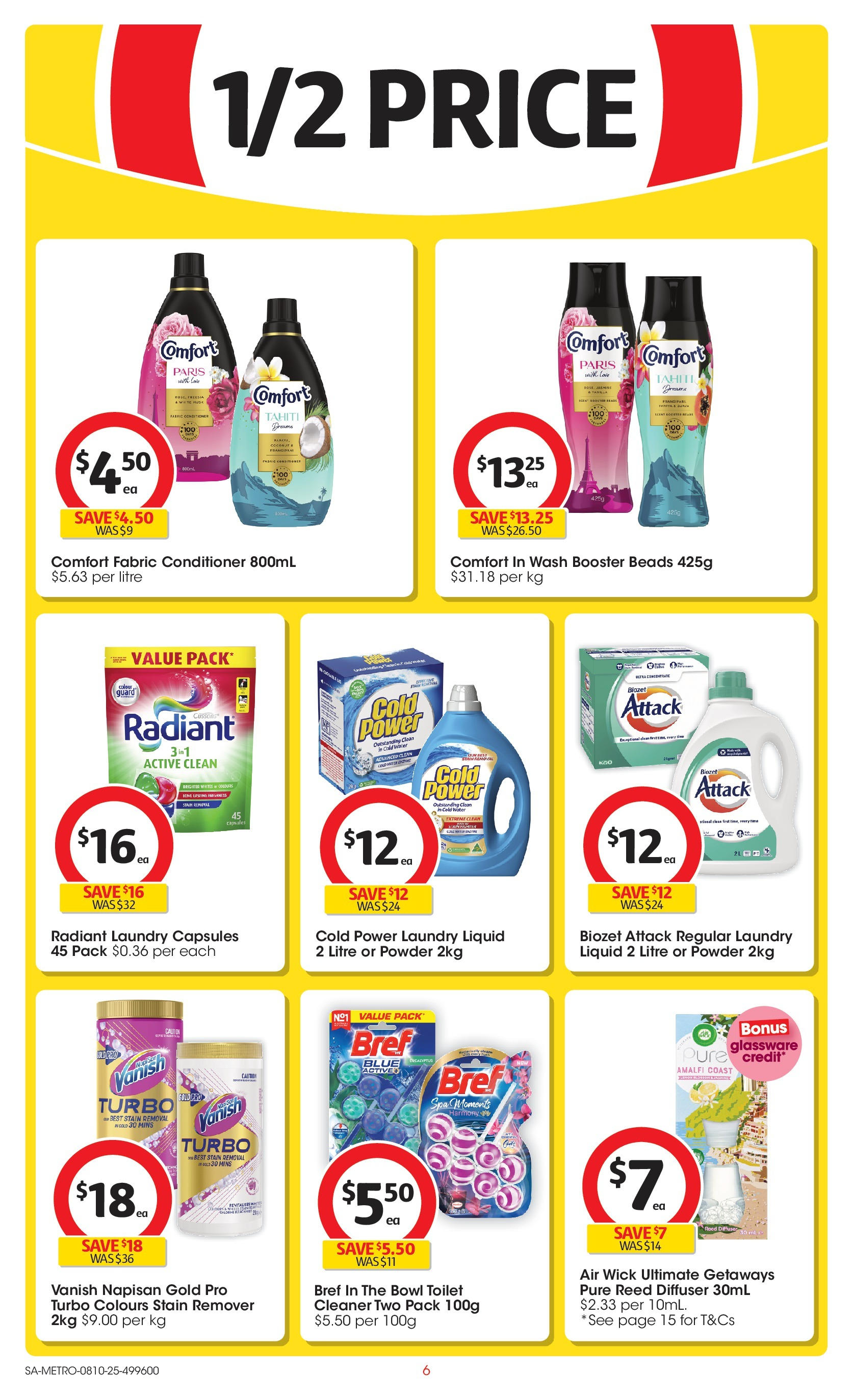 ﻿﻿Coles catalogue valid from 07/10/2025 > Online Australia | Page: 6 | Products: Toilet, Powder, Glassware, Stain remover