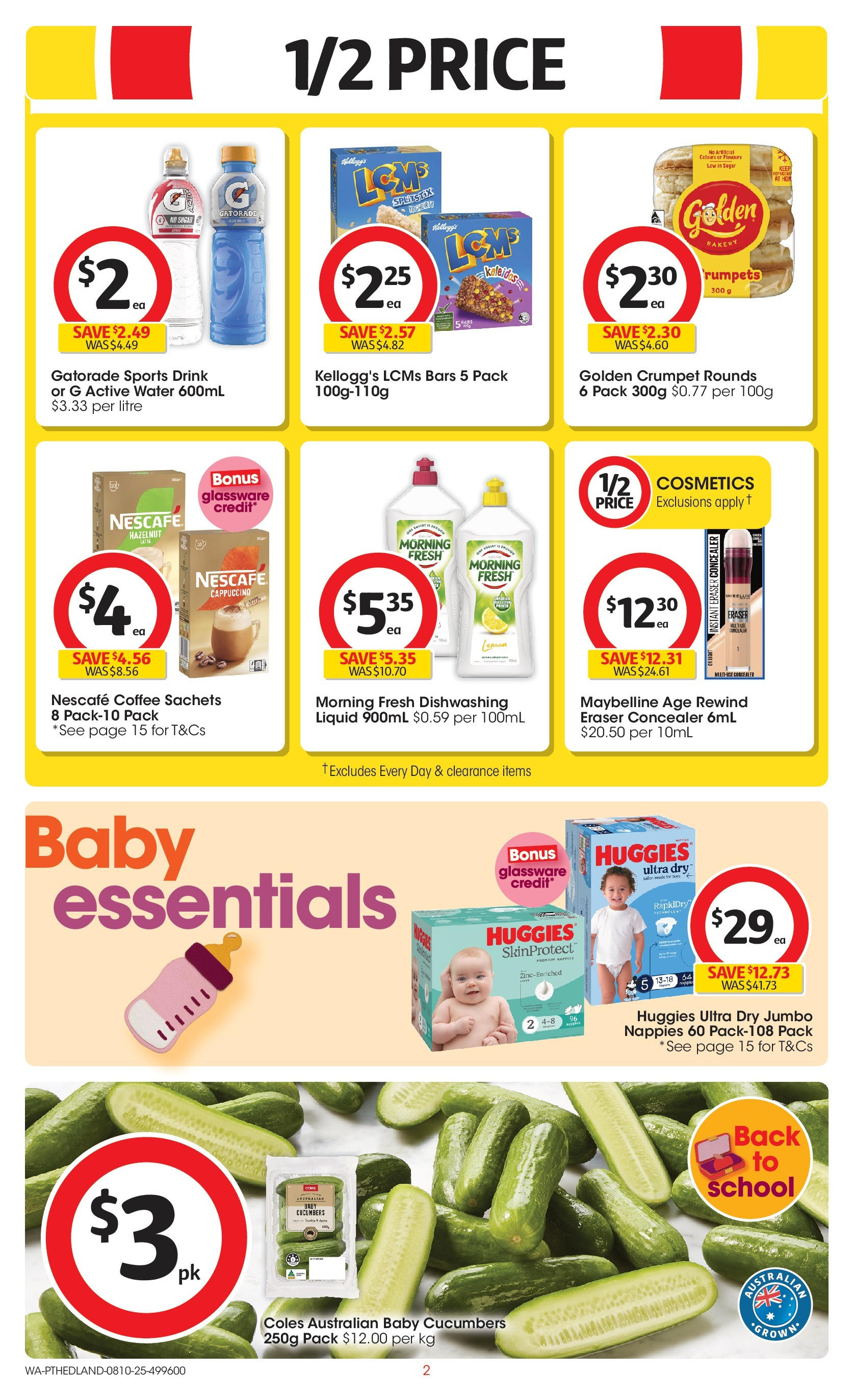 ﻿﻿Coles catalogue valid from 07/10/2025 > Online Australia | Page: 2 | Products: Glassware, Water, Nescafe, Tv