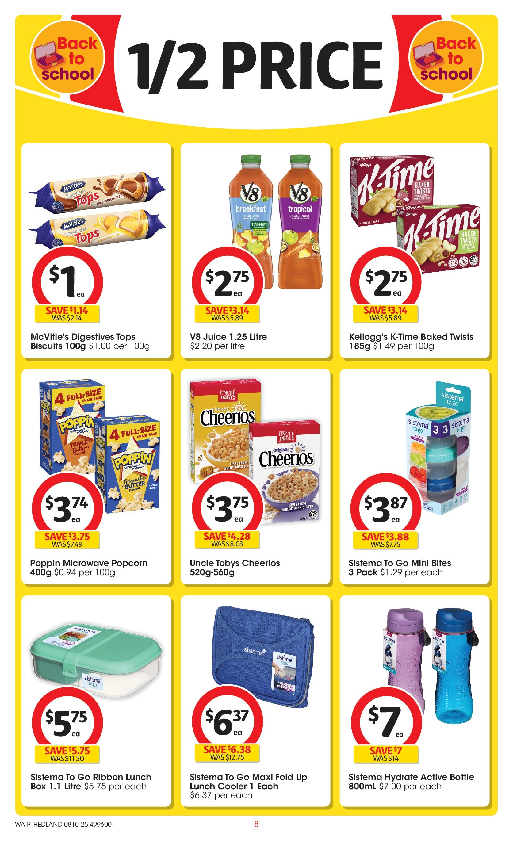 ﻿﻿Coles catalogue valid from 07/10/2025 > Online Australia | Page: 8 | Products: Chocolate, Juice, Oats, Biscuits