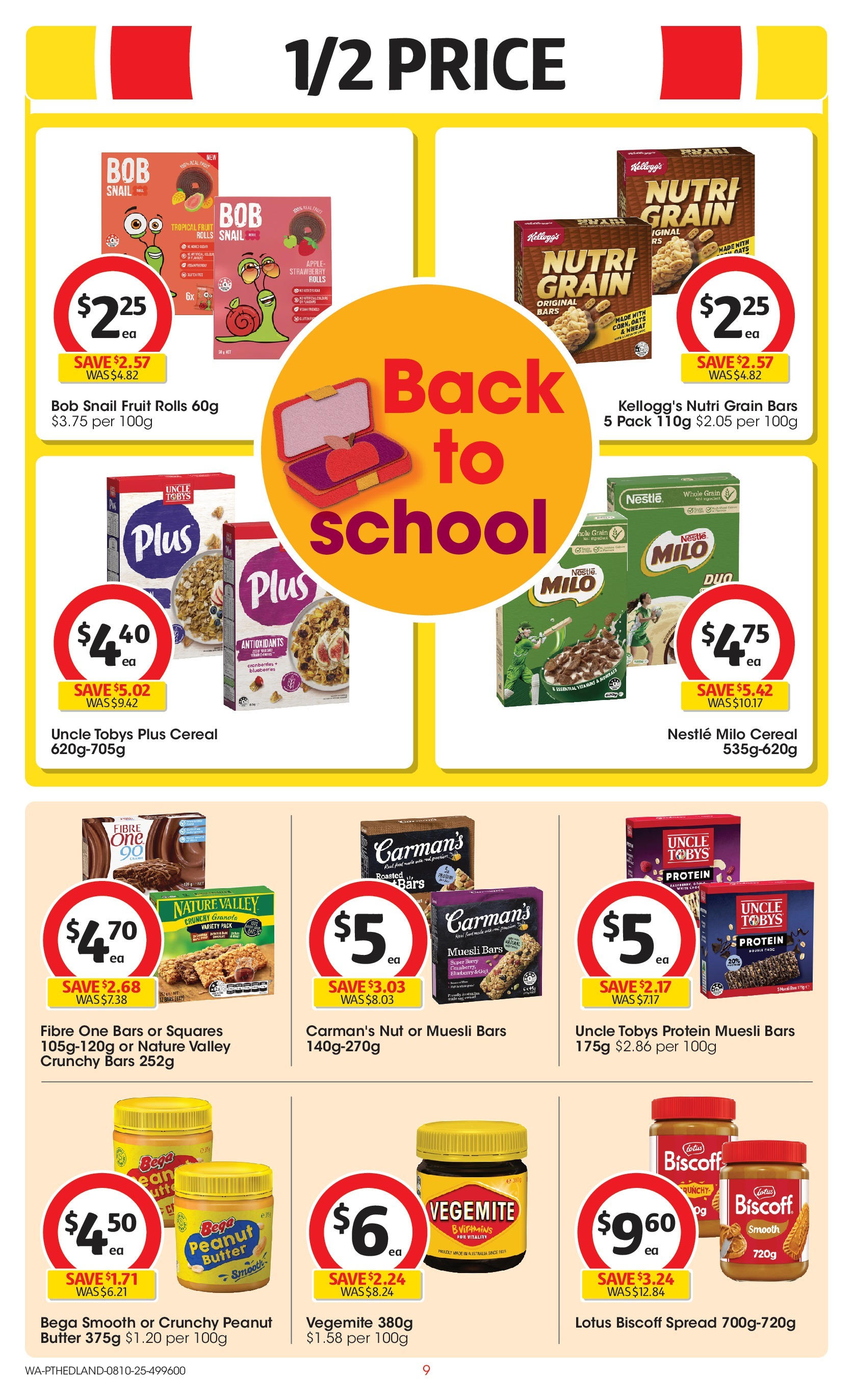 ﻿﻿Coles catalogue valid from 07/10/2025 > Online Australia | Page: 9 | Products: Butter, Oats, Cereal, Vegemite
