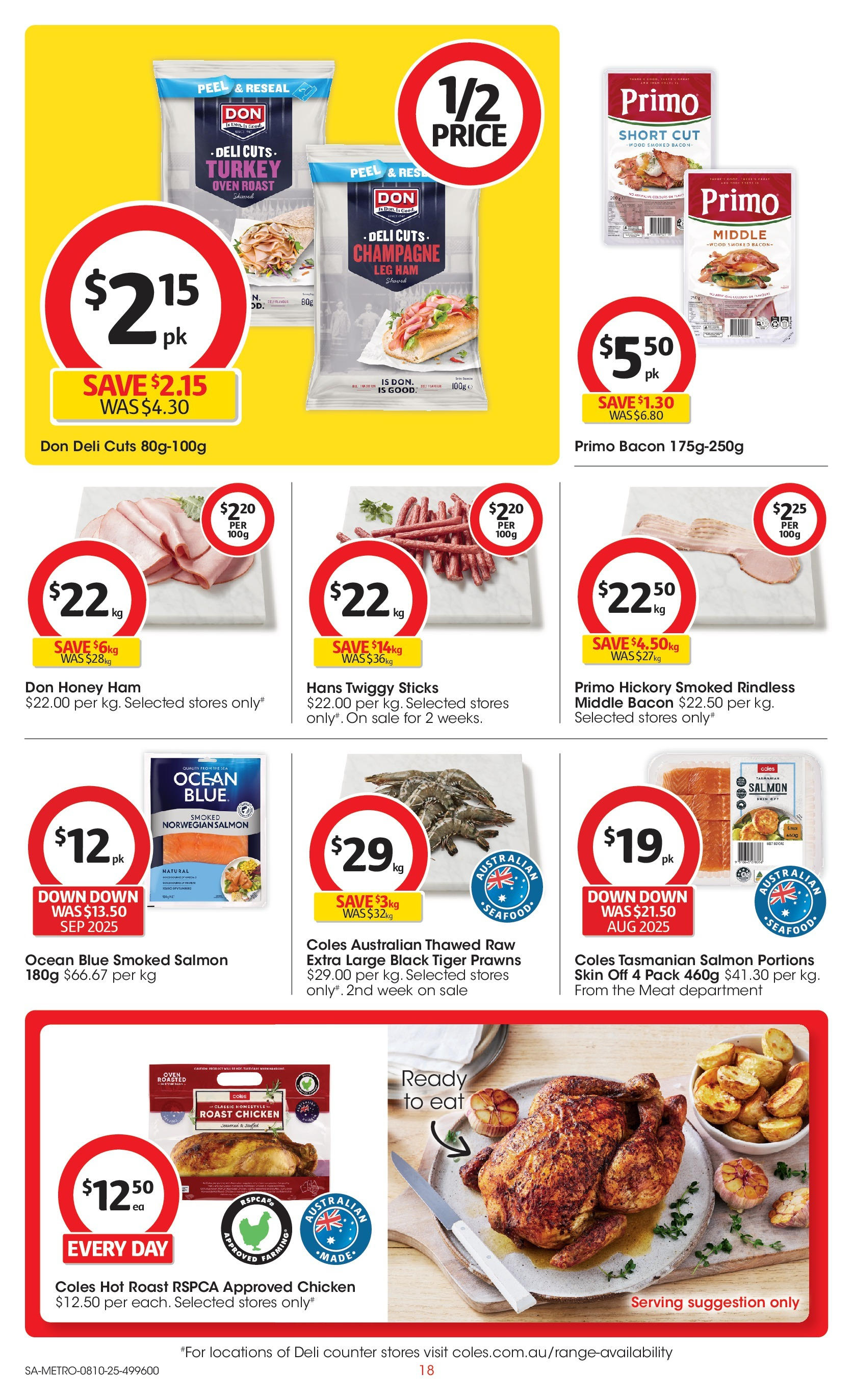 ﻿﻿Coles catalogue valid from 07/10/2025 > Online Australia | Page: 18 | Products: Meat, Seafood, Turkey, Oven