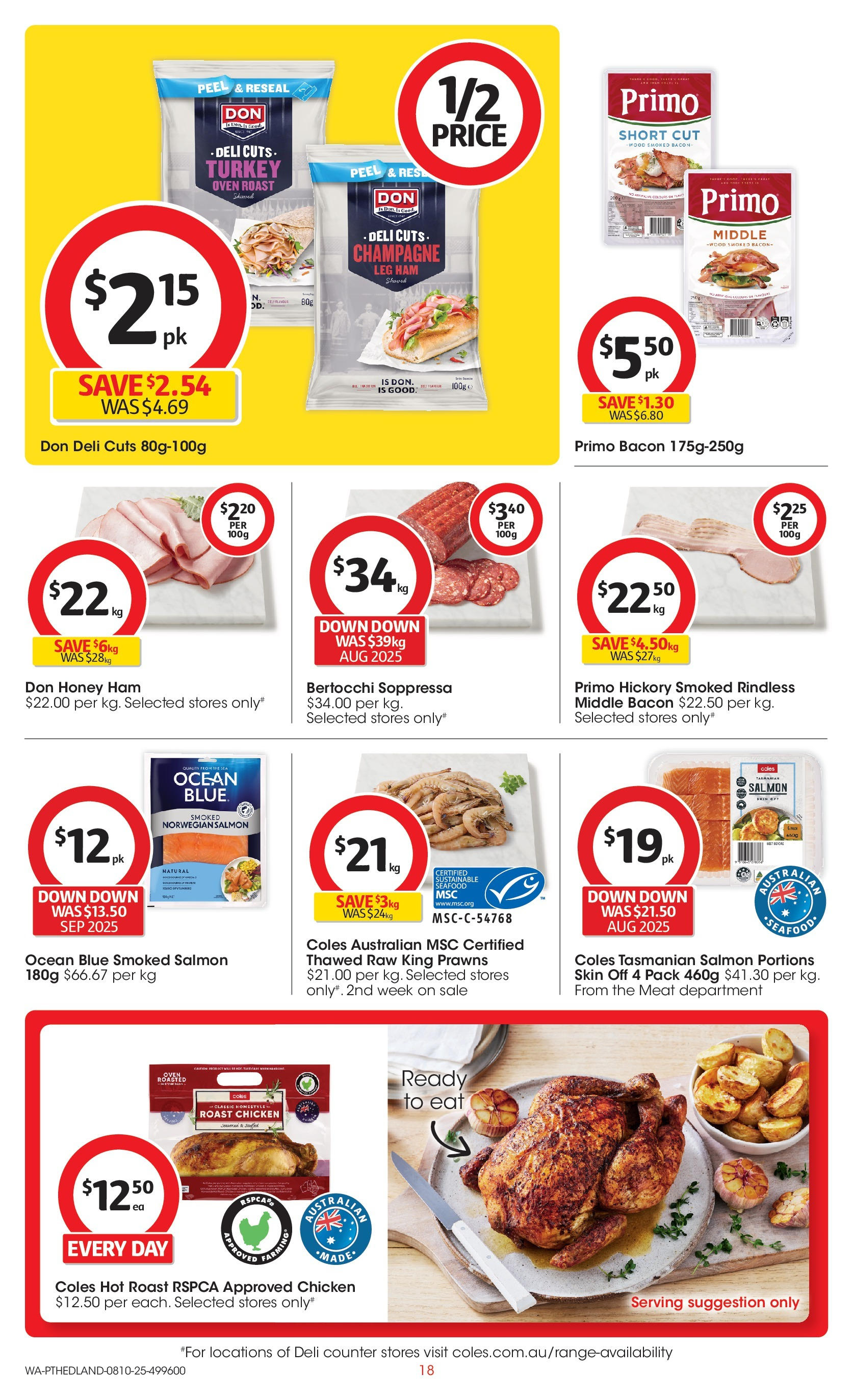 ﻿﻿Coles catalogue valid from 07/10/2025 > Online Australia | Page: 18 | Products: Bacon, Meat, Wood, Turkey