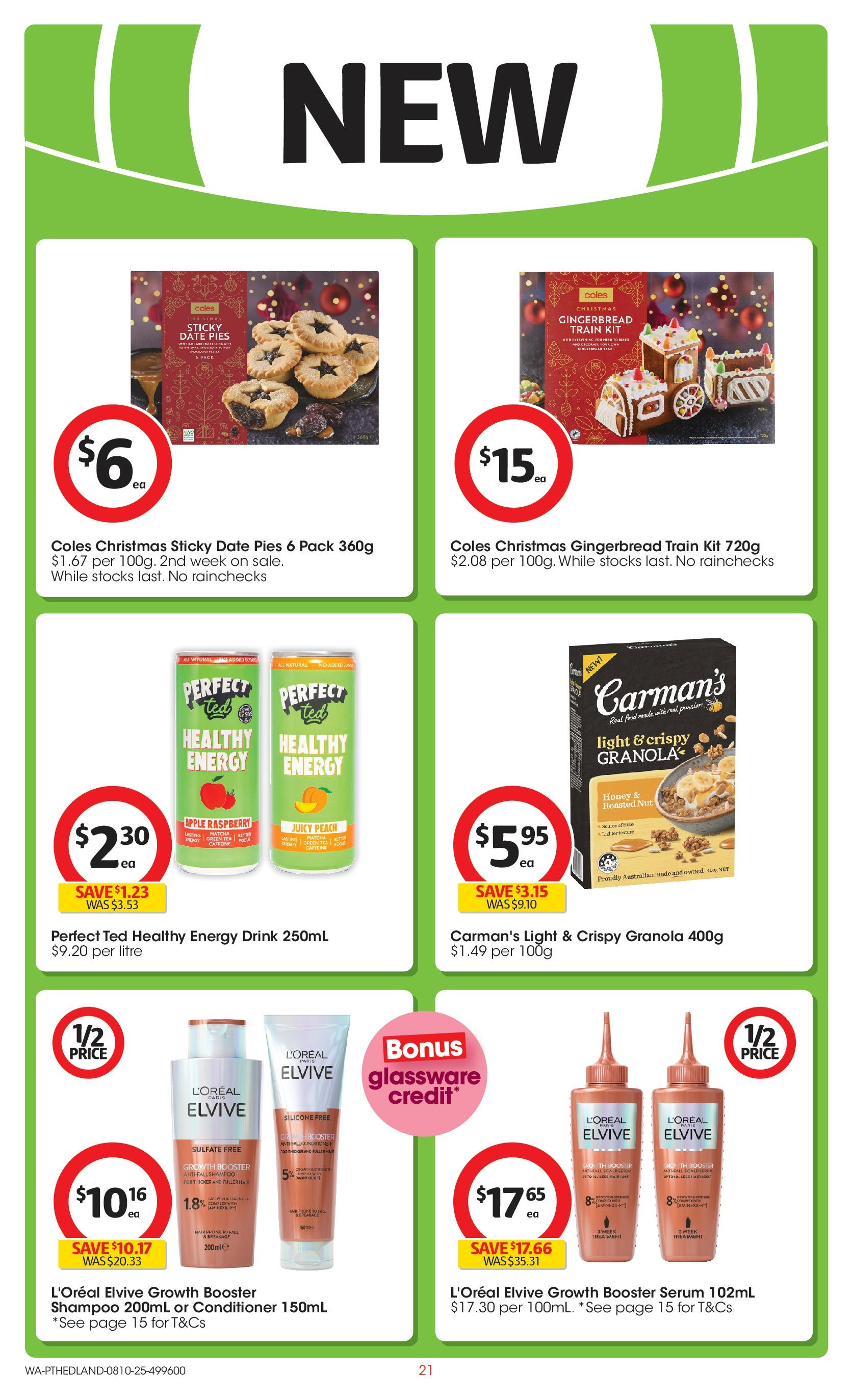 ﻿﻿Coles catalogue valid from 07/10/2025 > Online Australia | Page: 21 | Products: Granola, Glassware, Peach, Date