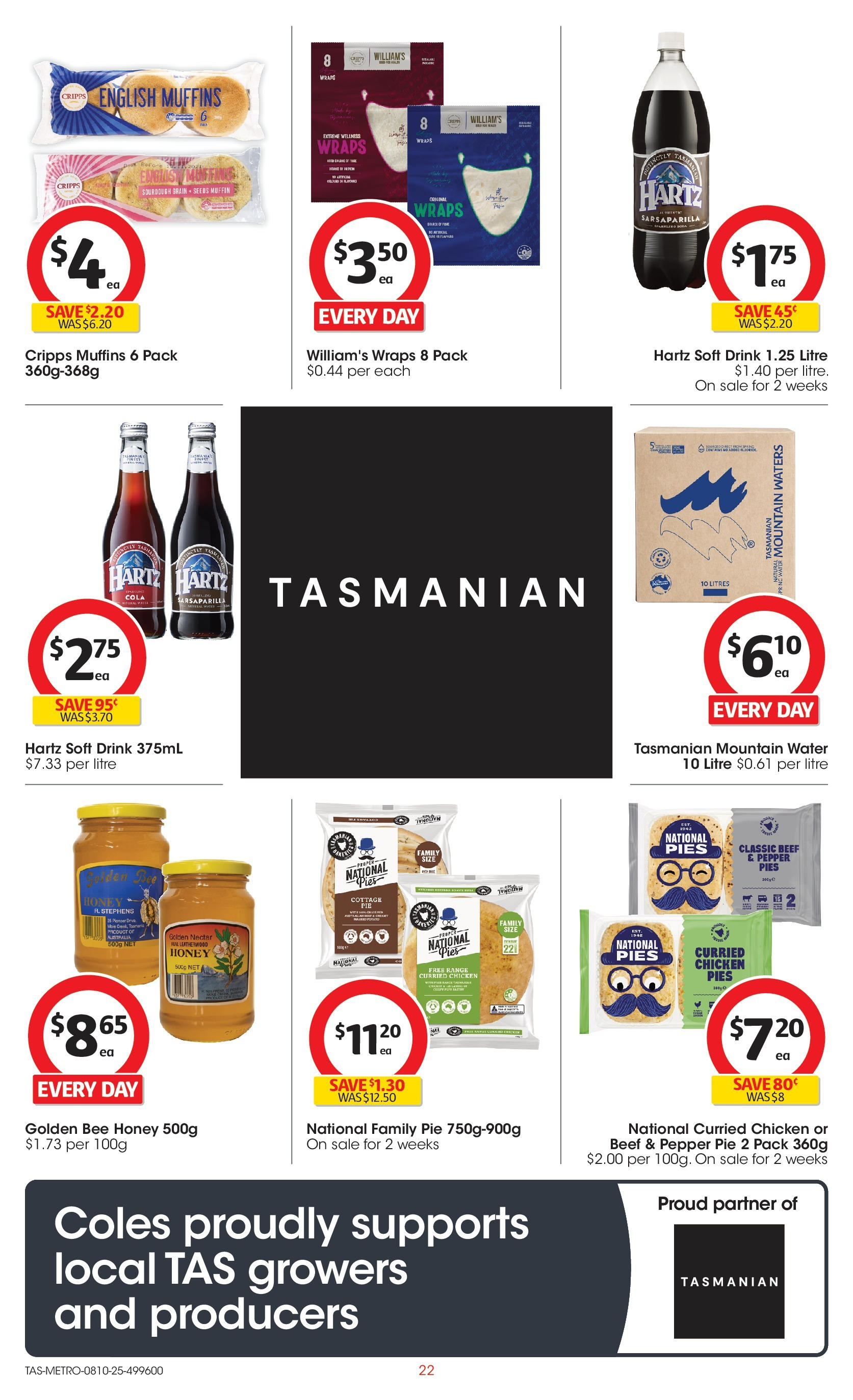 ﻿﻿Coles catalogue valid from 07/10/2025 > Online Australia | Page: 22 | Products: Honey, Muffins, Seeds, Pies