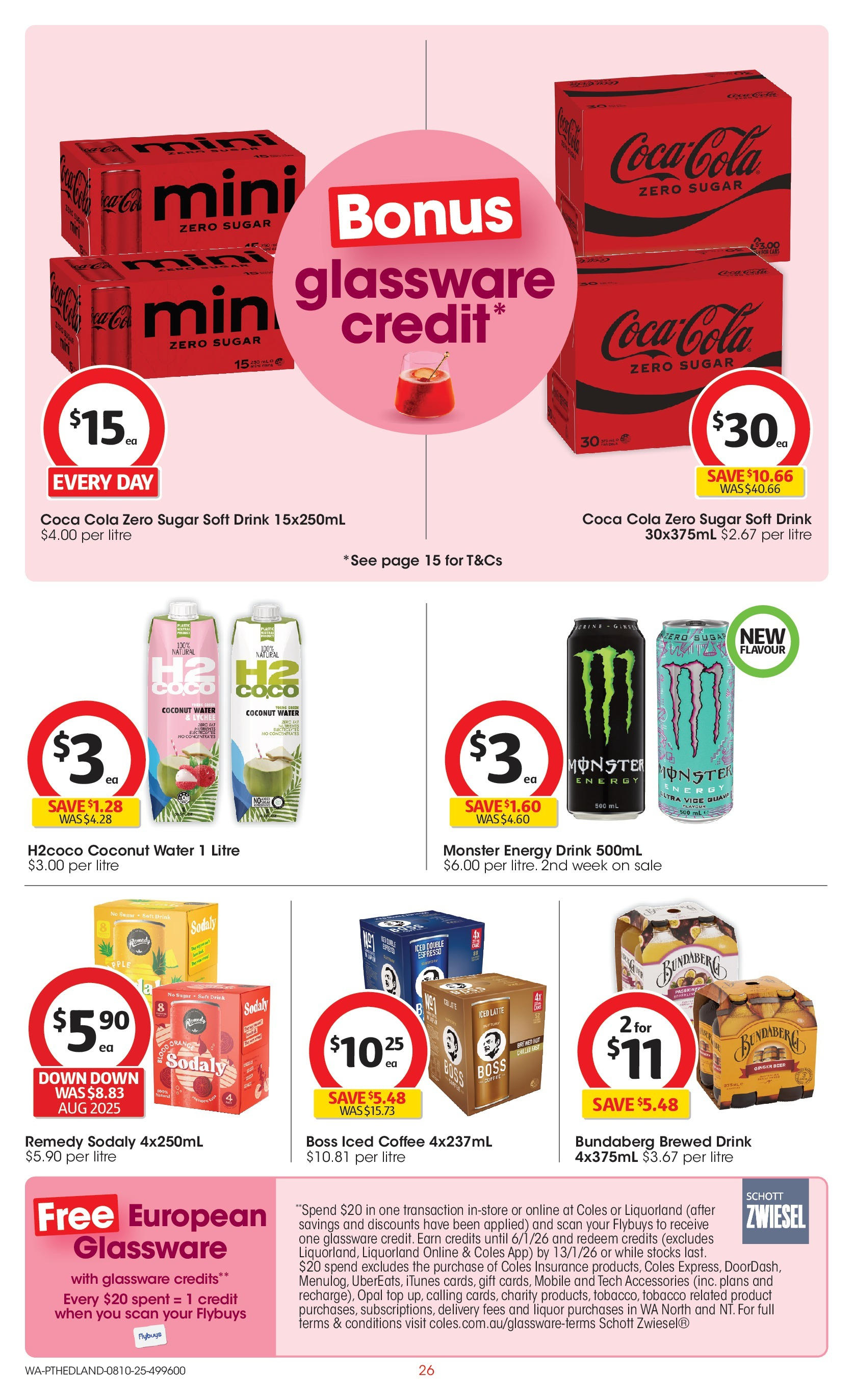 ﻿﻿Coles catalogue valid from 07/10/2025 > Online Australia | Page: 26 | Products: Ginger, Glassware, Coca Cola Zero, Mobile