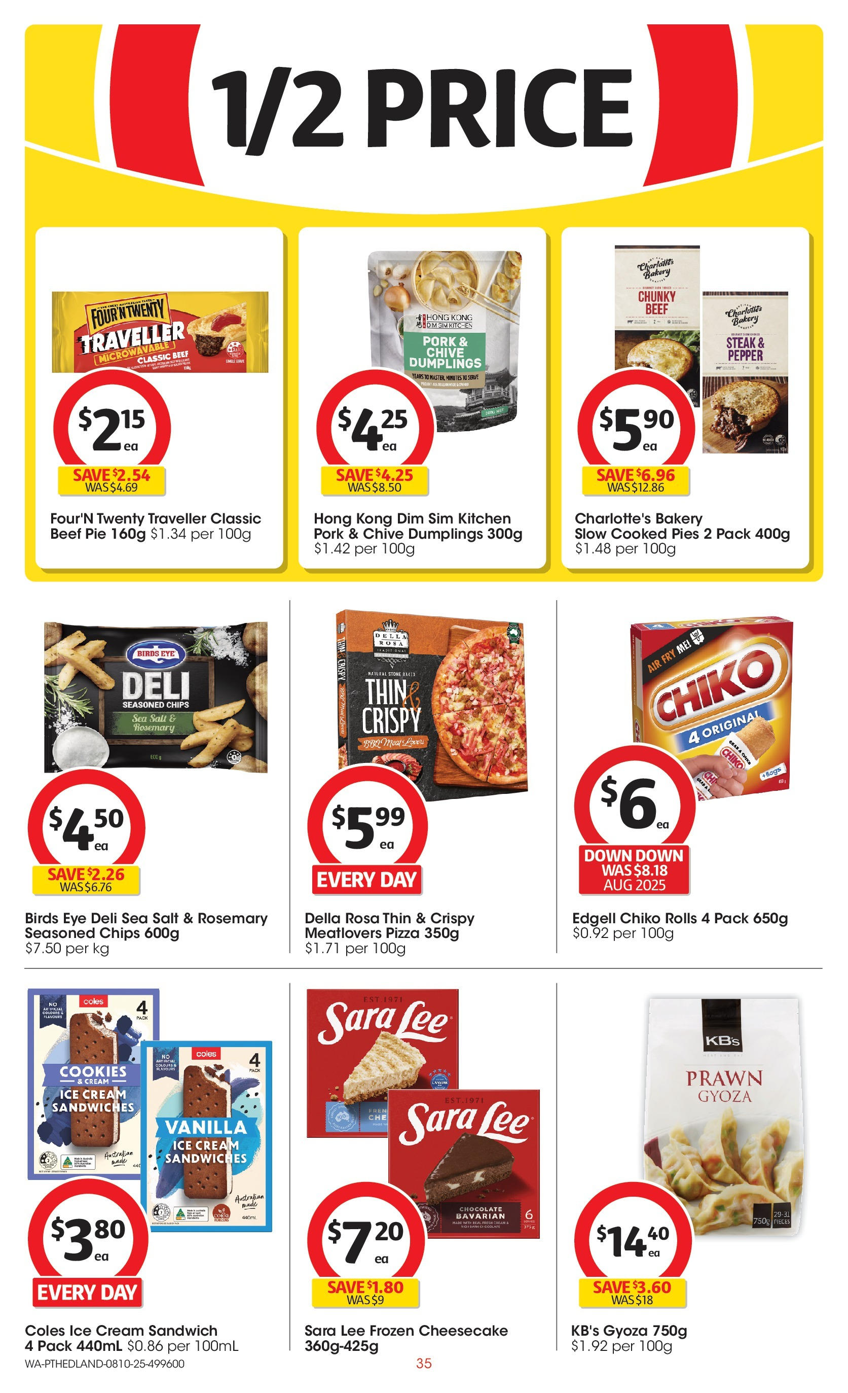 ﻿﻿Coles catalogue valid from 07/10/2025 > Online Australia | Page: 35 | Products: Pork, Ice cream, Pies, Bakery