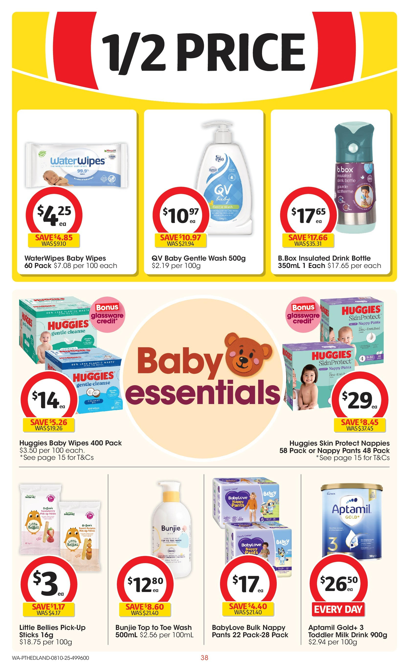 ﻿﻿Coles catalogue valid from 07/10/2025 > Online Australia | Page: 38 | Products: Milk, Glassware, Nappies, Pants