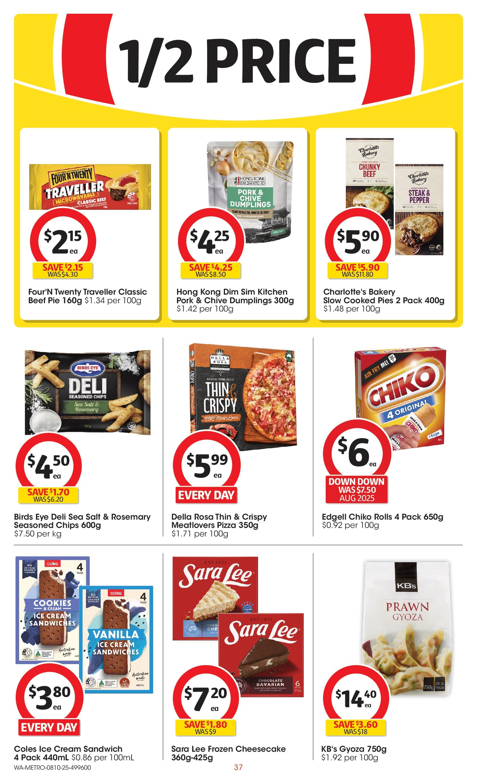 ﻿﻿Coles catalogue valid from 07/10/2025 > Online Australia | Page: 37 | Products: Chocolate, Ice cream, Salt, Pies