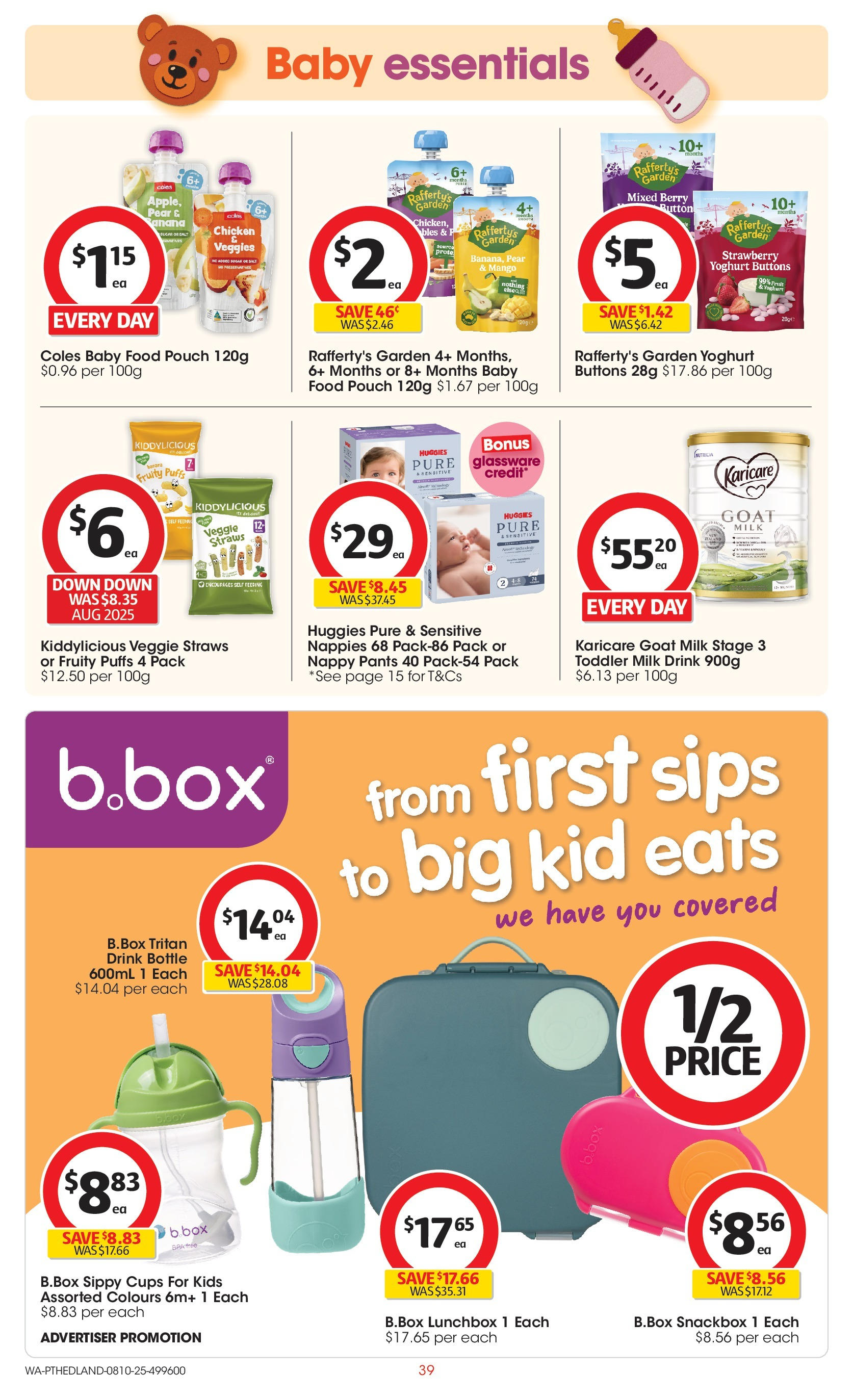 ﻿﻿Coles catalogue valid from 07/10/2025 > Online Australia | Page: 39 | Products: Cups, Chicken, Pants, Mango
