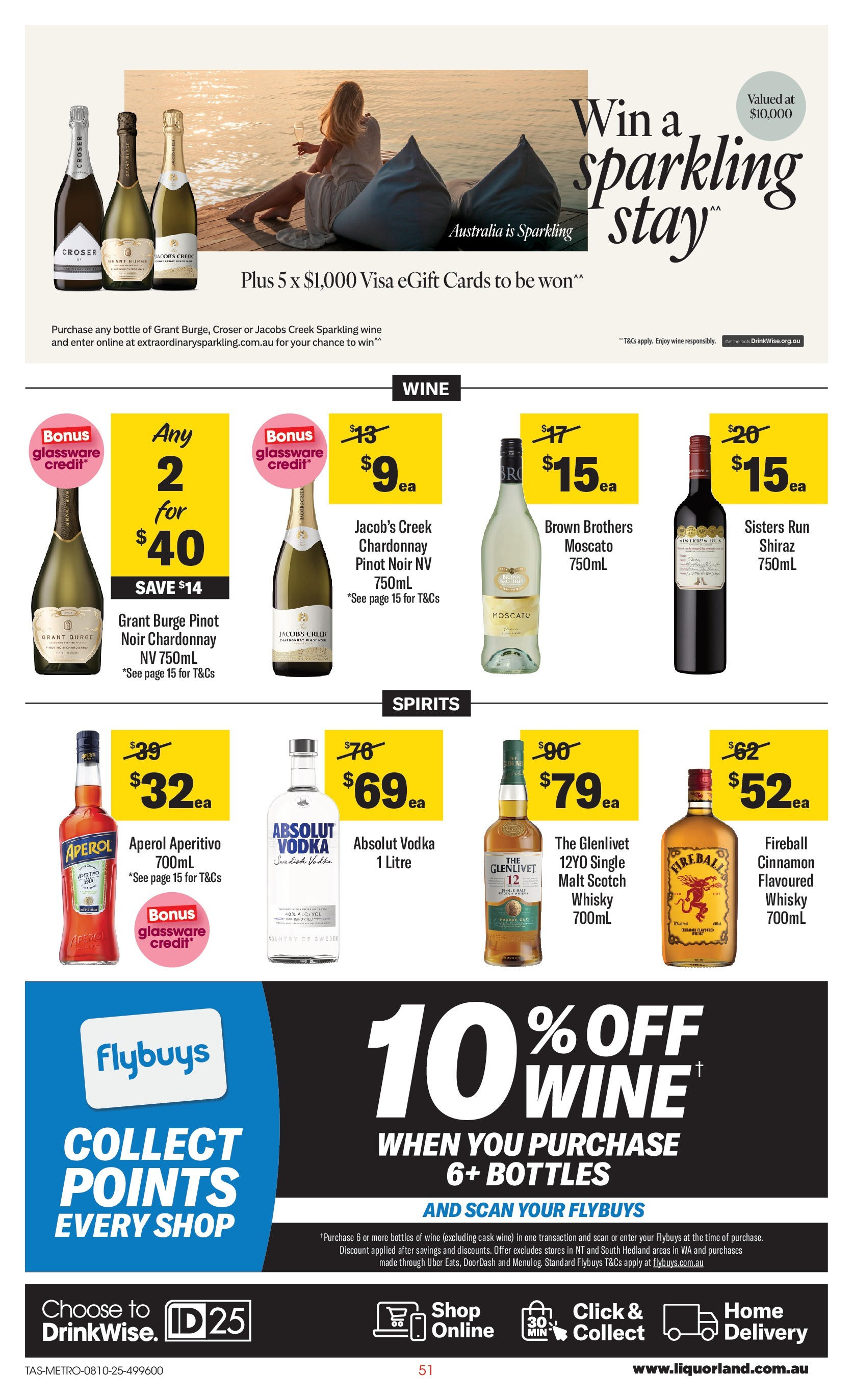 ﻿﻿Coles catalogue valid from 07/10/2025 > Online Australia | Page: 51 | Products: Glassware, Wine, Vodka, Scotch