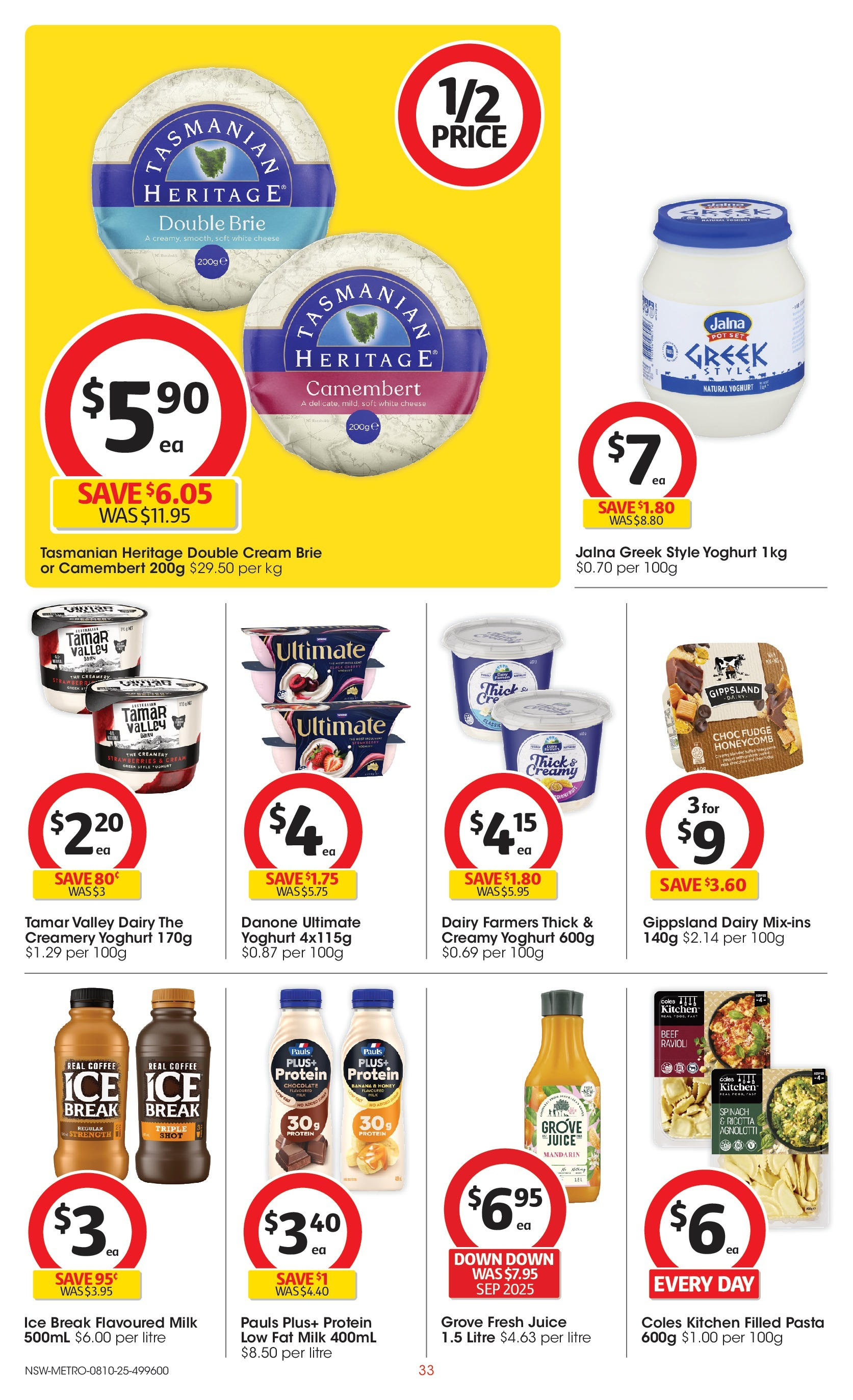 ﻿﻿Coles catalogue valid from 07/10/2025 > Online Australia | Page: 33 | Products: Dairy, Cheese, Strawberries, Cream