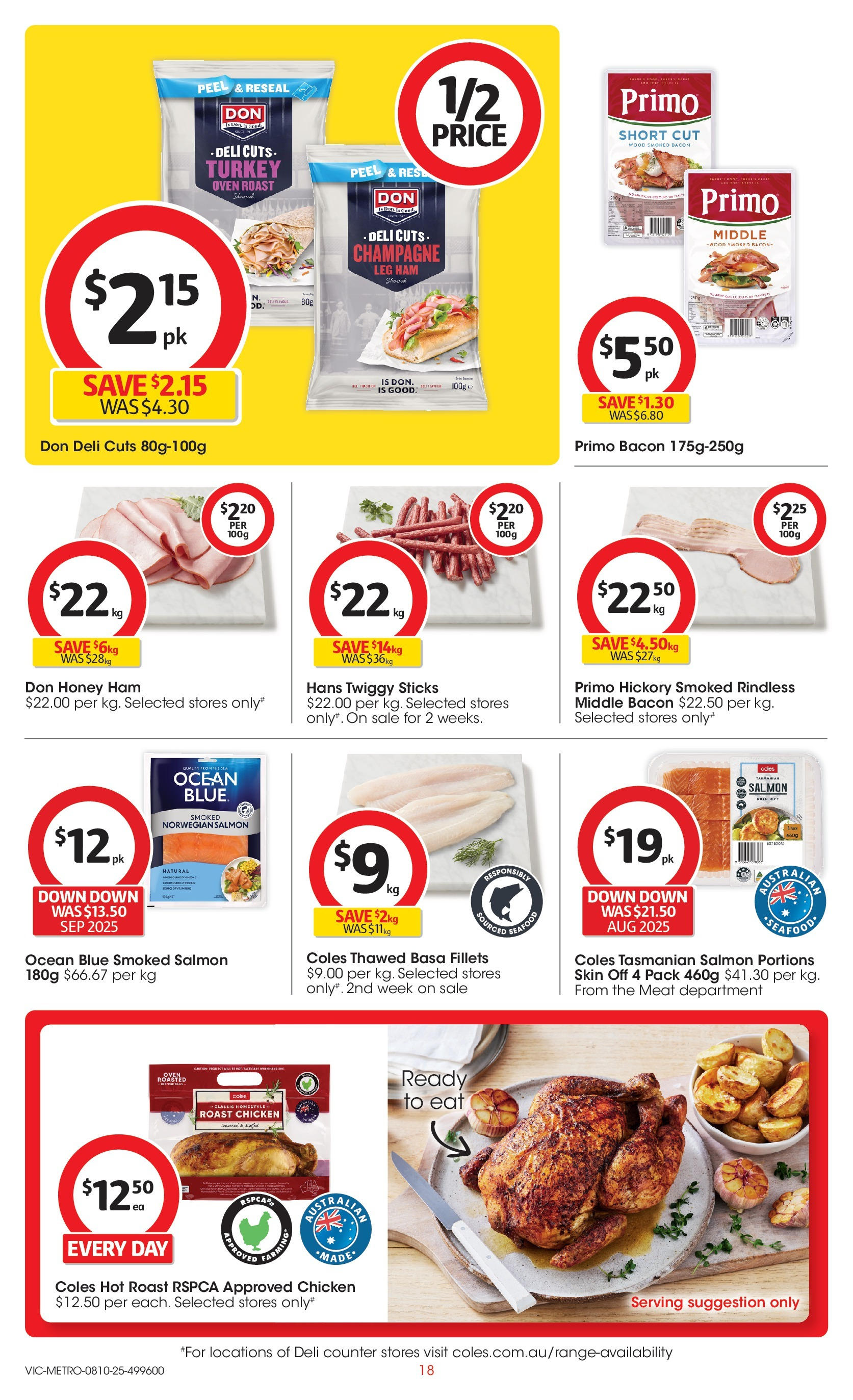﻿﻿Coles catalogue valid from 07/10/2025 > Online Australia | Page: 18 | Products: Ham, Honey, Seafood, Oven