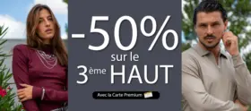 -50 % sur le 3ème haut