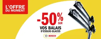 -50% sur tous vos essuie-glaces Gamme Pro BOSCH