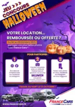 France Cars Du 1er au 30 Octobre 2025, profitez et participez &agrave; notre Jeu Concours sp&eacute;cial Halloween ! - au 31.10.2025
