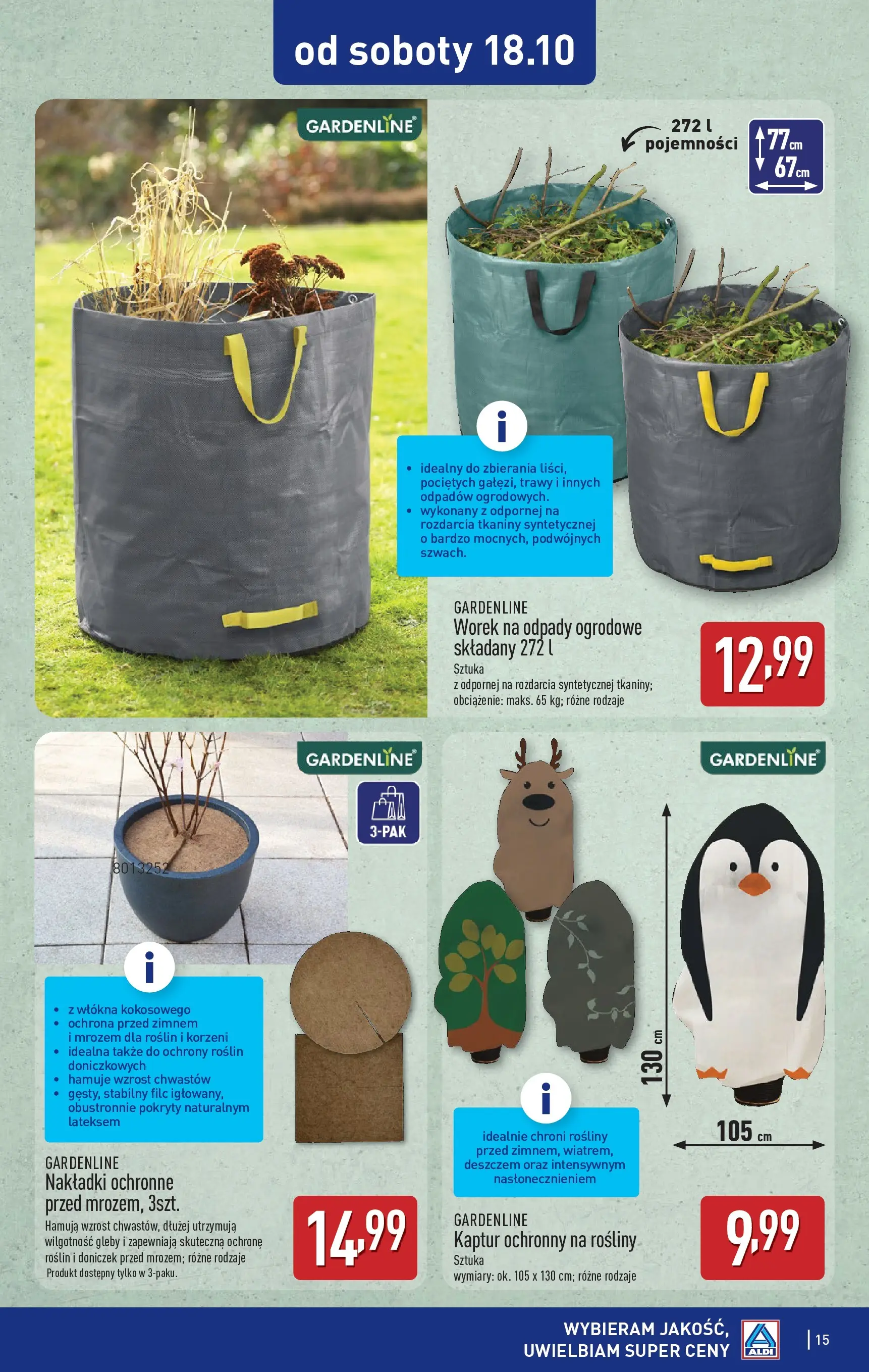 Aldi Gazetka - Artykuły przemysłowe i tekstylia od 13.10.2025 - Ulotka PDF, promocje | Strona: 15 | Produkty: Trawy, Rosliny