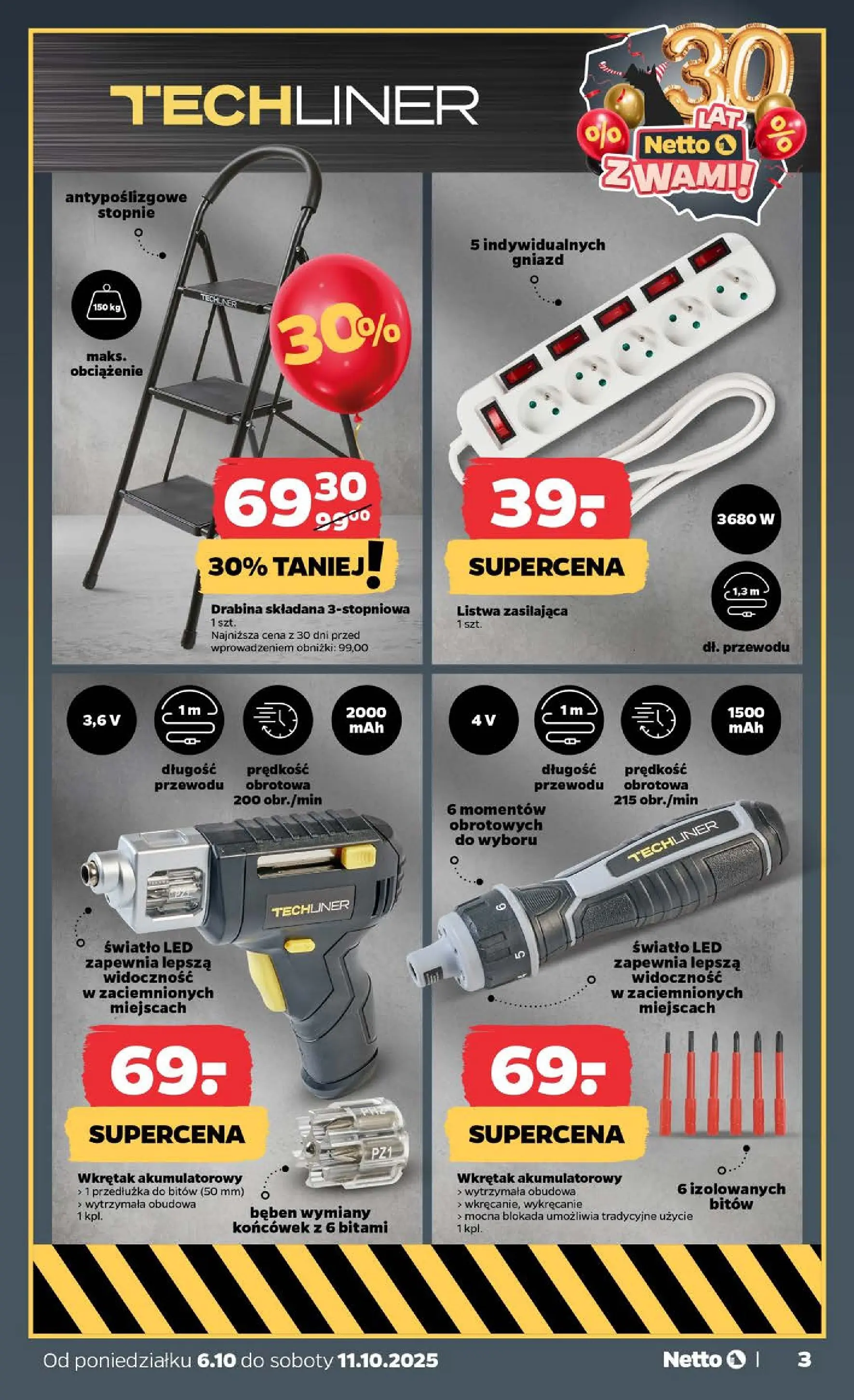 Netto - NETTO T41A ważne do 11.10 od 05.10.2025 - Aktualne promocje | Strona: 32 | Produkty: Drabina