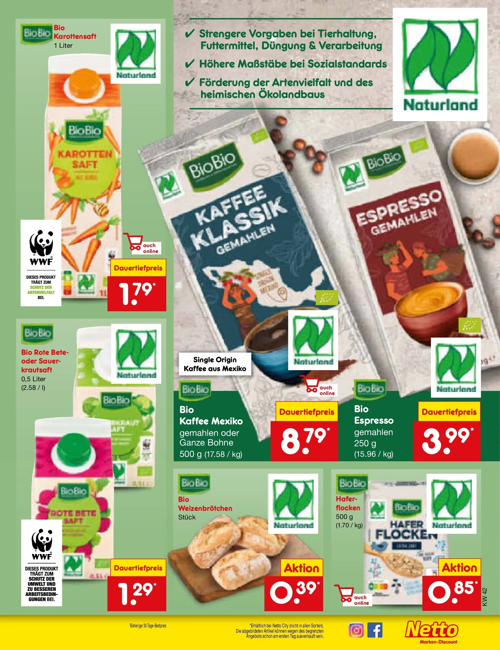 Netto Marken-Discount prospekt Rodgau	 (ab 13.10.2025) » Angebote | Seite: 51 | Produkte: Kaffee, Saft, Flocken