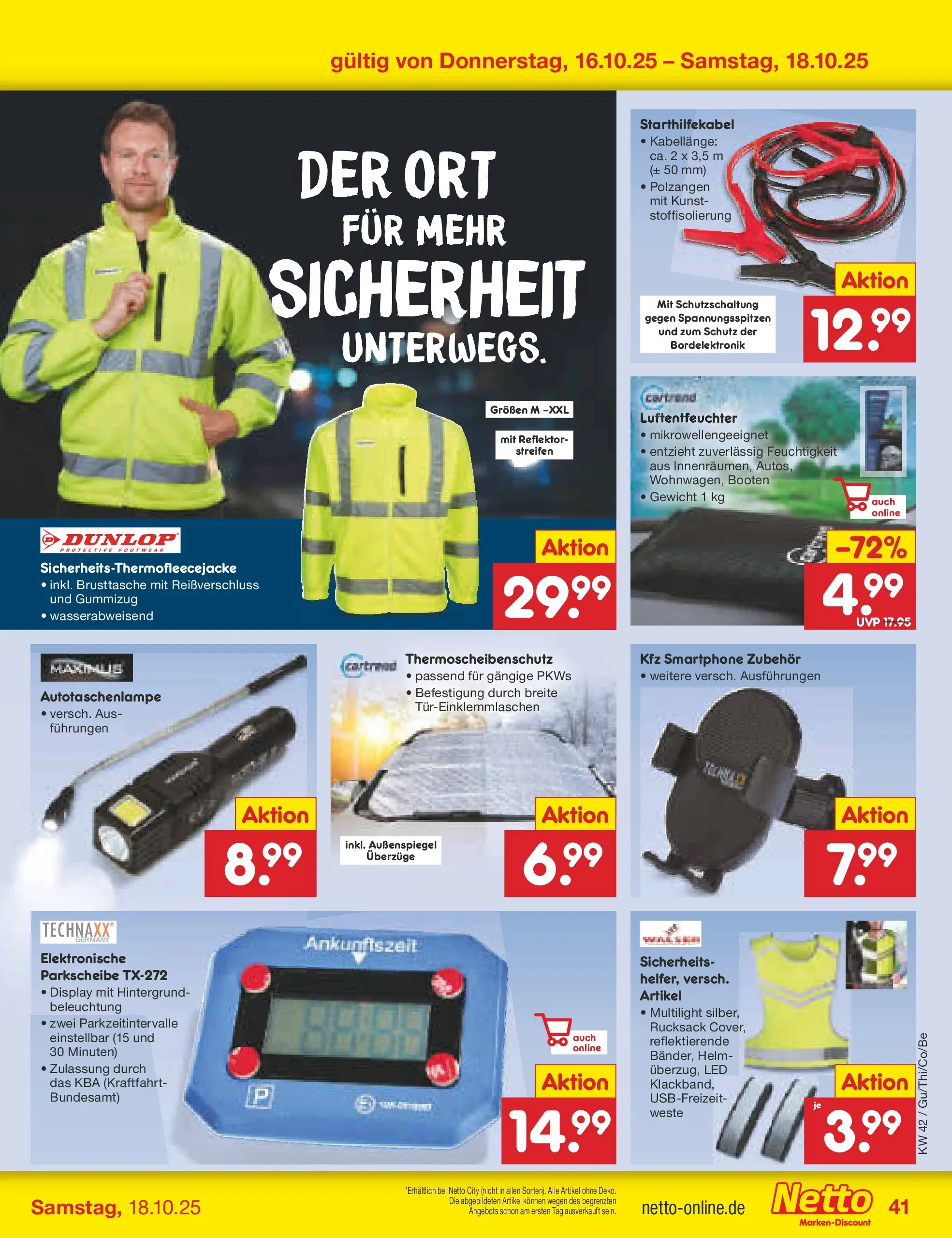 Netto Marken-Discount prospekt Machern	 (ab 13.10.2025) » Angebote | Seite: 47 | Produkte: Gewicht, Weste, Rucksack, Smartphone