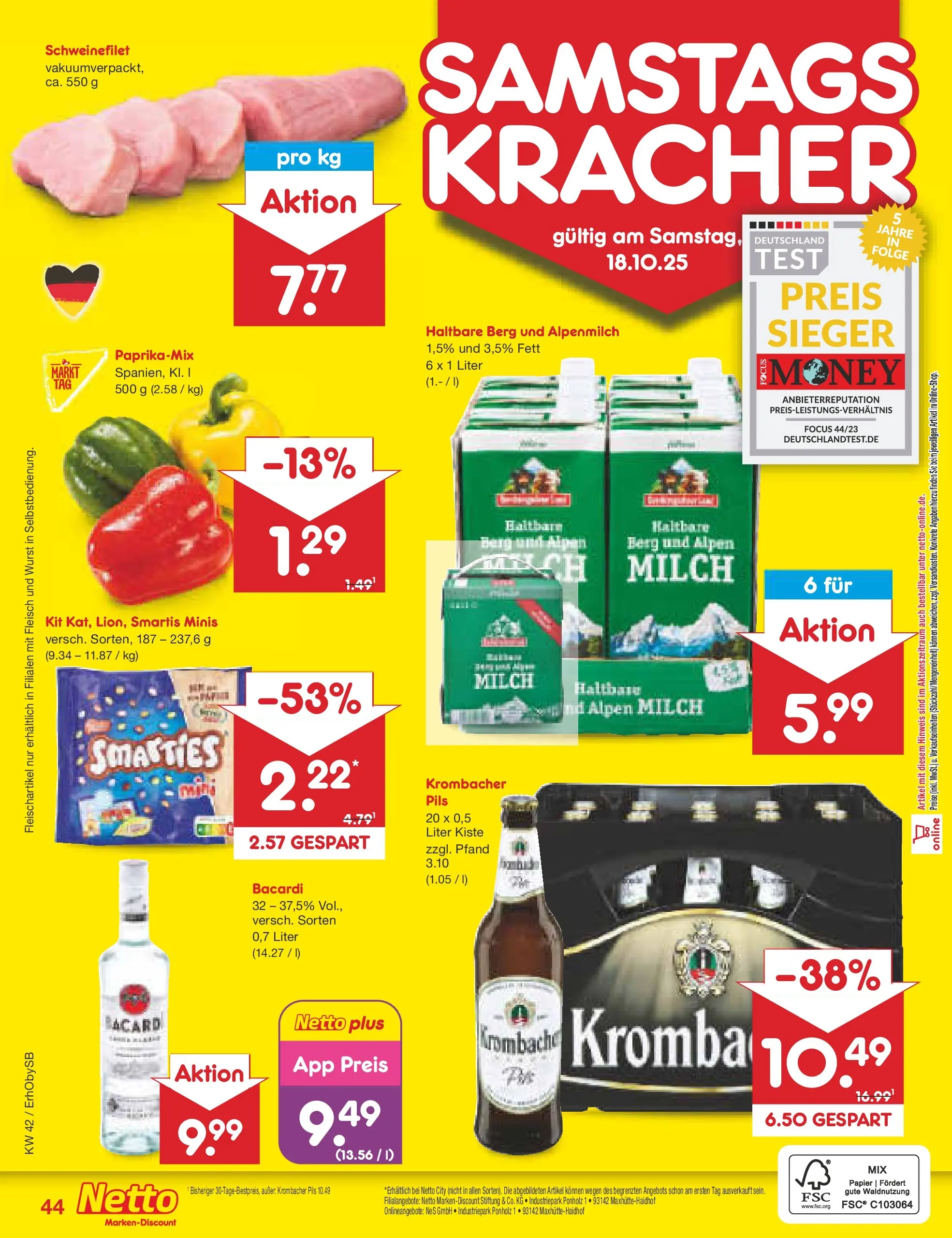 Netto Marken-Discount prospekt Mauern	 (ab 13.10.2025) » Angebote | Seite: 48 | Produkte: Pils, Schweinefilet, Wurst, Fleisch