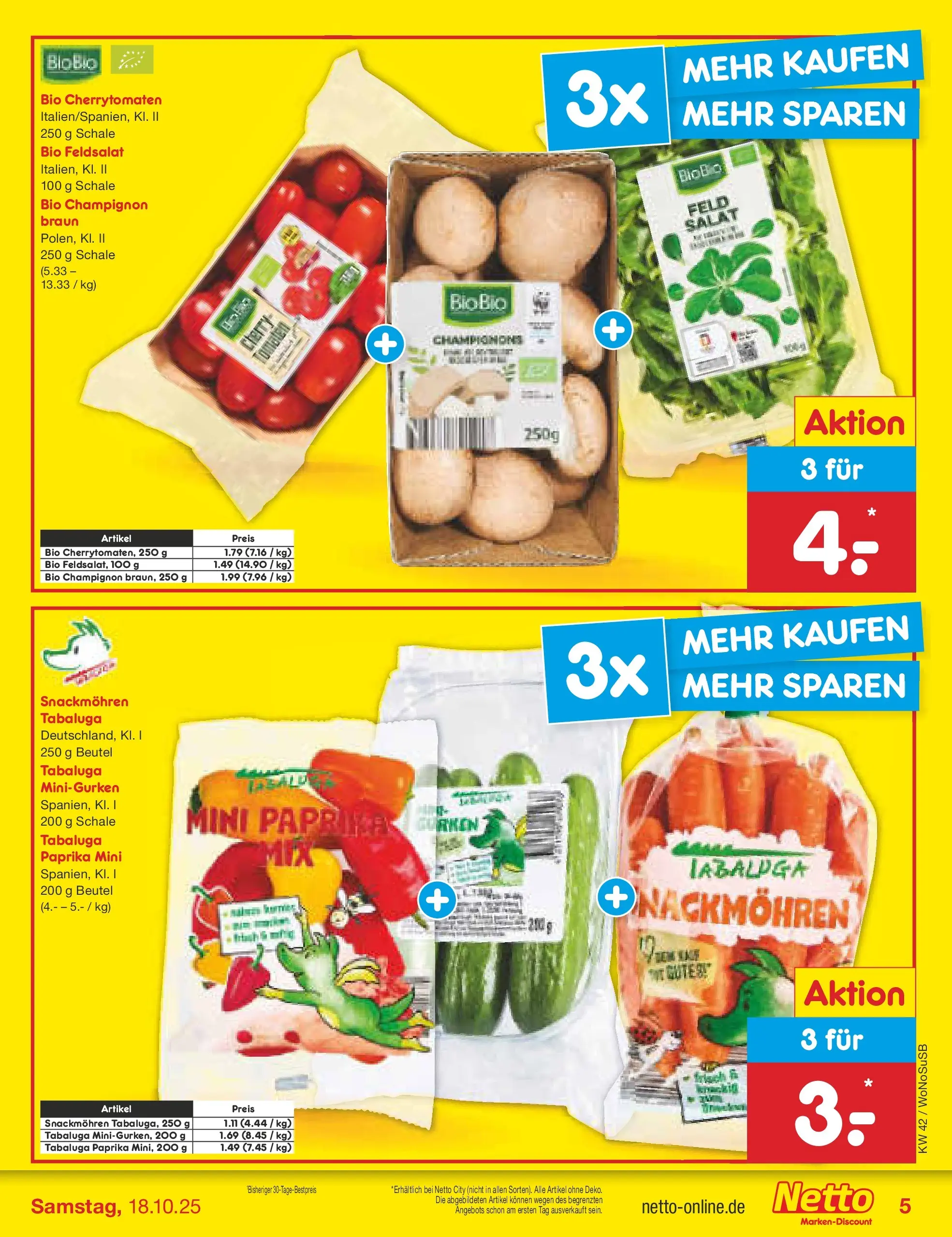 Netto Marken-Discount prospekt Rodgau	 (ab 13.10.2025) » Angebote | Seite: 5 | Produkte: Paprika, Salat