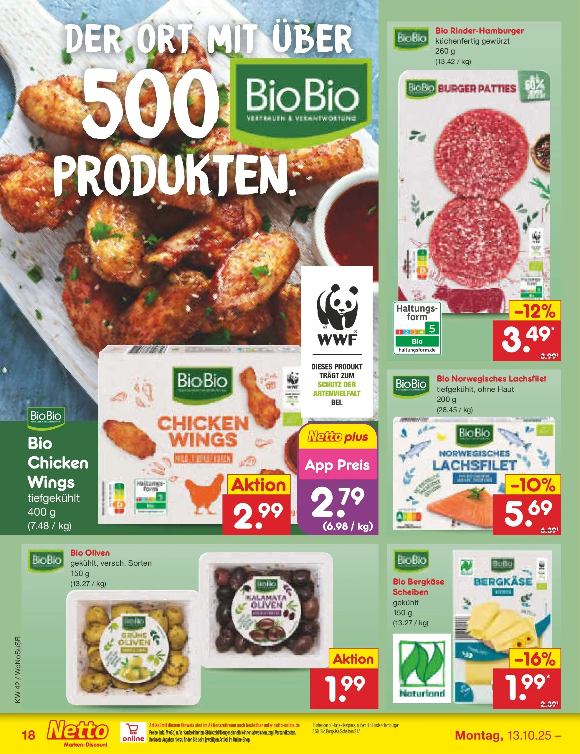 Netto Marken-Discount prospekt Rodgau	 (ab 13.10.2025) » Angebote | Seite: 18 | Produkte: Burger