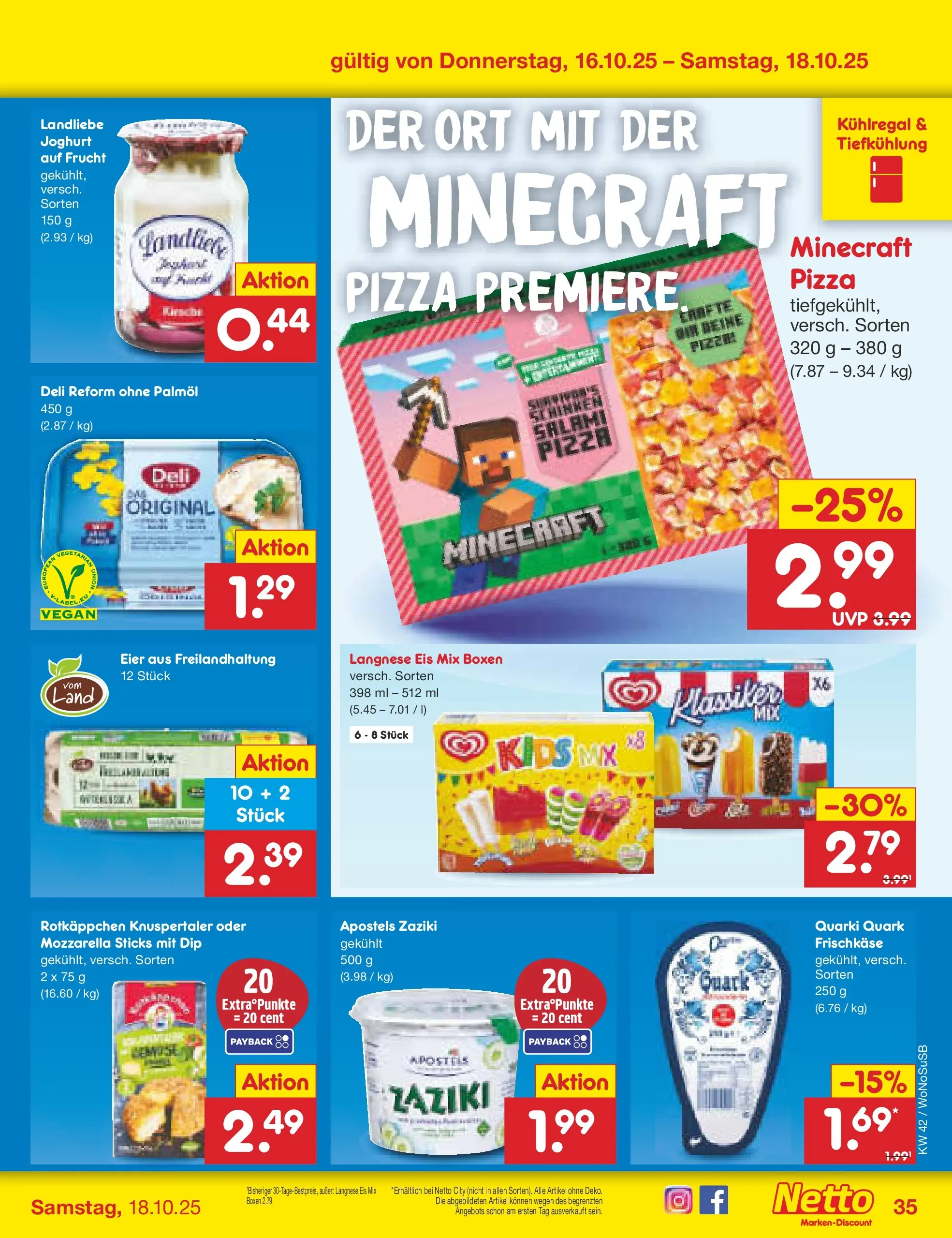 Netto Marken-Discount prospekt Rodgau	 (ab 13.10.2025) » Angebote | Seite: 39 | Produkte: Rotkäppchen, Salami, Eis, Deli reform