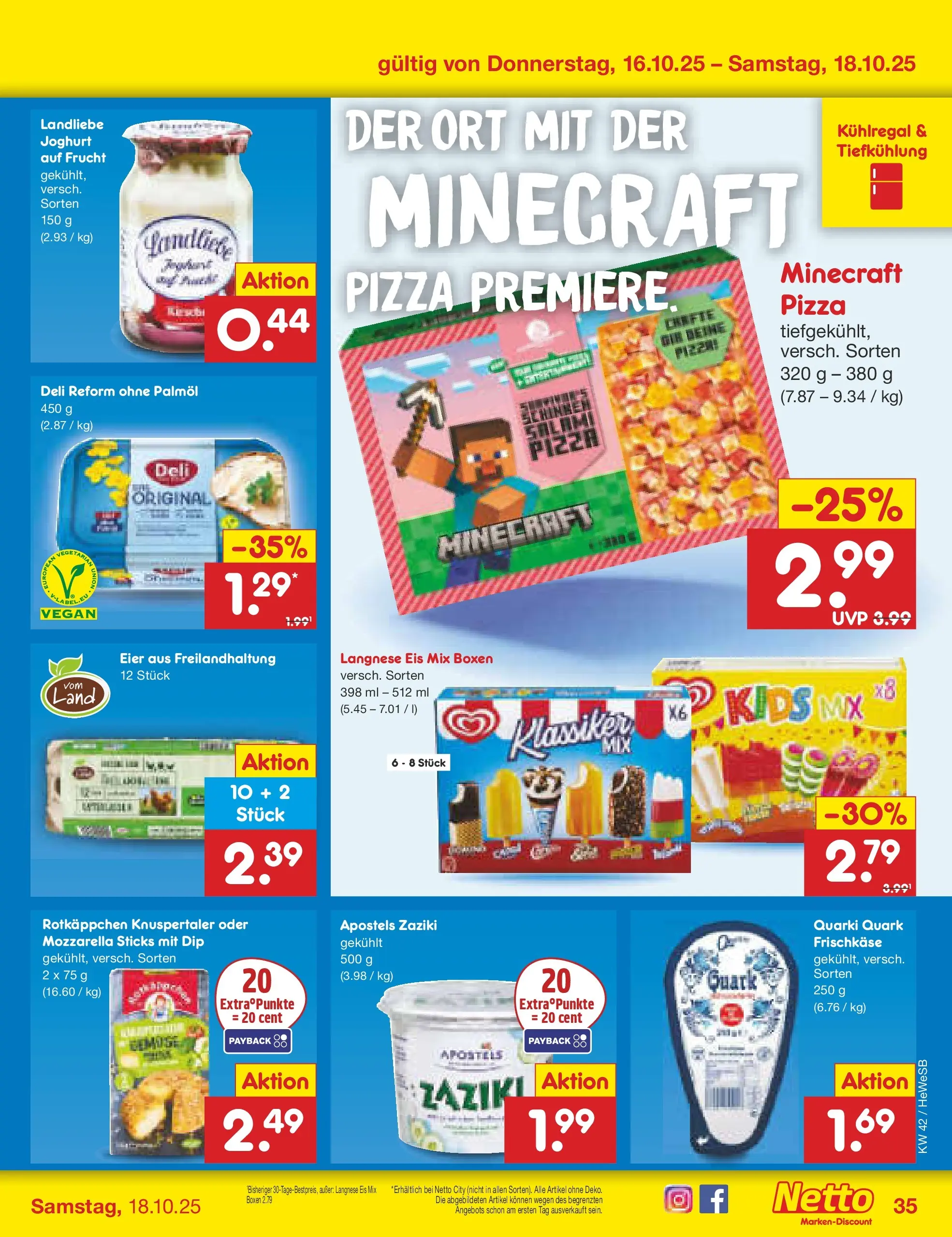 Netto Marken-Discount prospekt Brietlingen	 (ab 12.10.2025) » Angebote | Seite: 39 | Produkte: Eier, Rotkäppchen, Deli reform, Frischkase