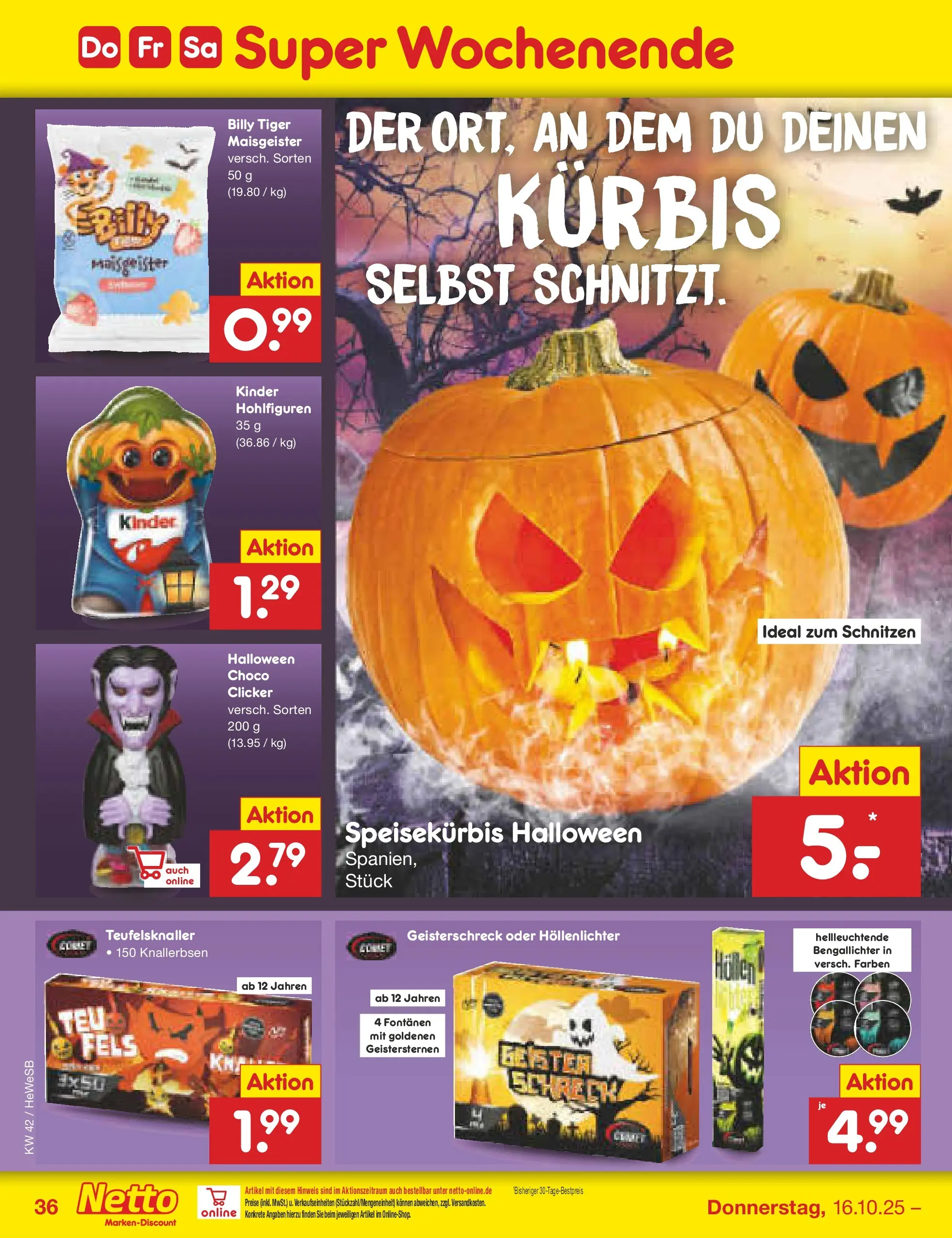 Netto Marken-Discount prospekt Brietlingen	 (ab 12.10.2025) » Angebote | Seite: 40 | Produkte: Kürbis