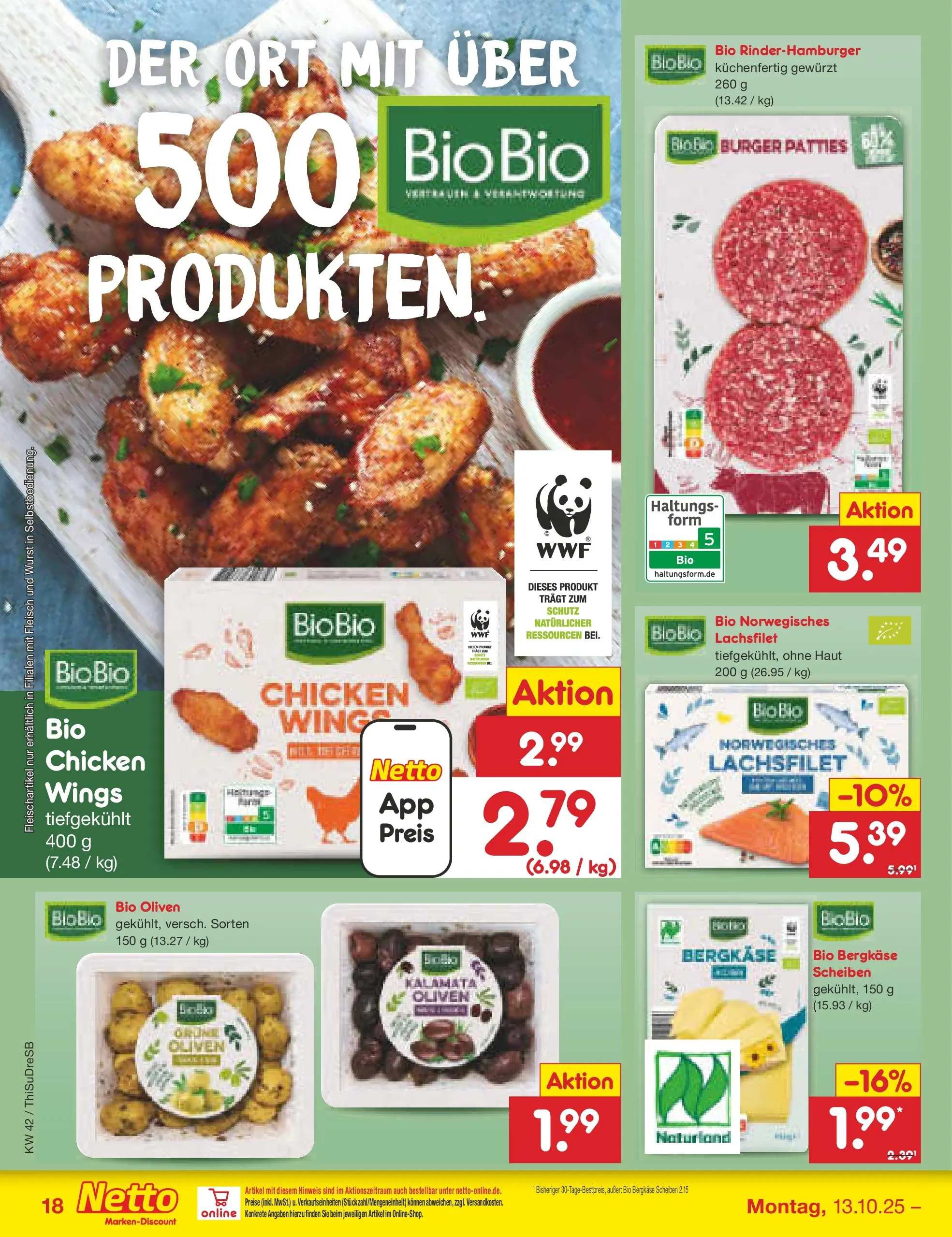 Netto Marken-Discount prospekt Dresden	 (ab 13.10.2025) » Angebote | Seite: 20 | Produkte: Burger, Wurst, Fleisch