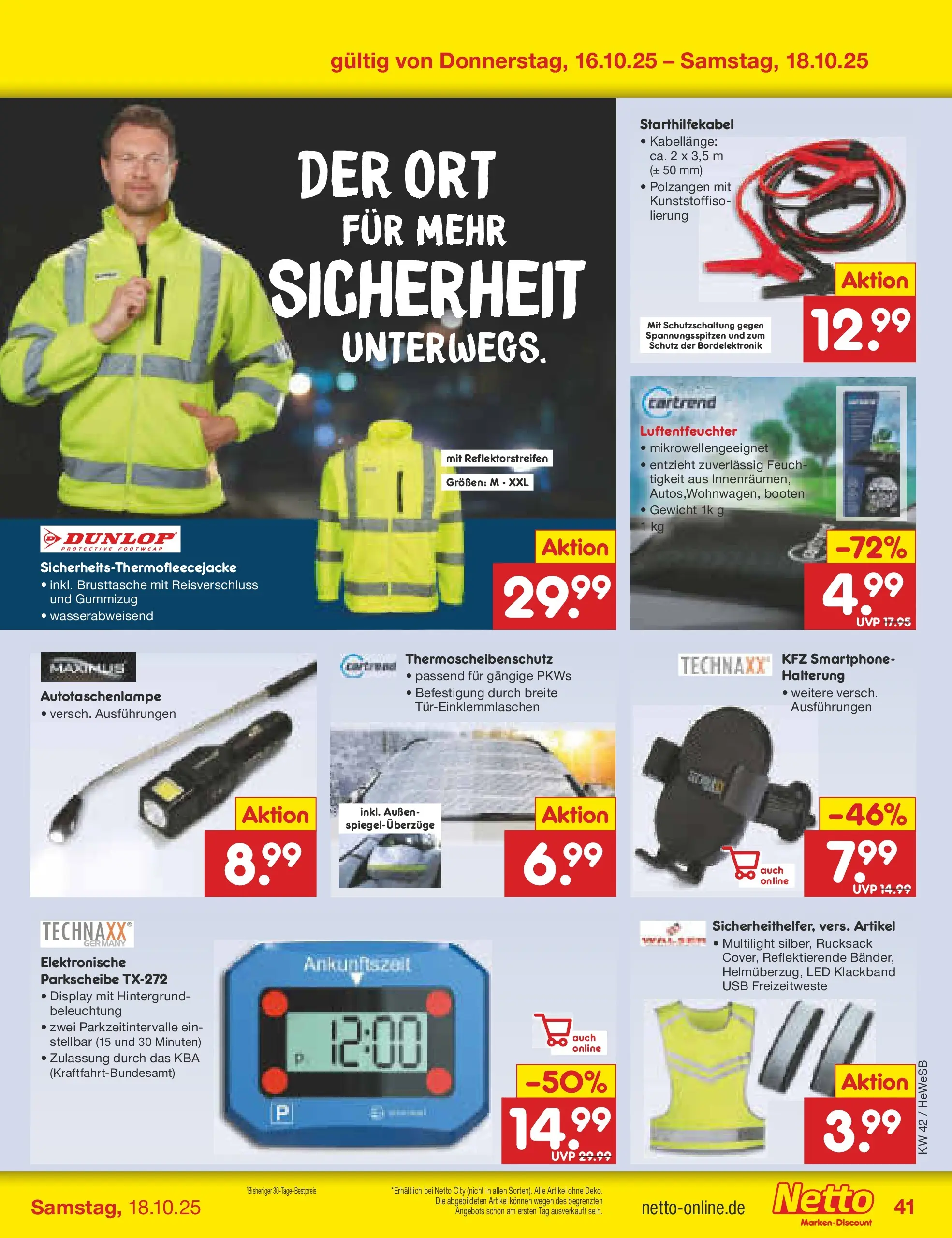 Netto Marken-Discount prospekt Brietlingen	 (ab 12.10.2025) » Angebote | Seite: 45 | Produkte: USB, Gewicht, Rucksack, Smartphone