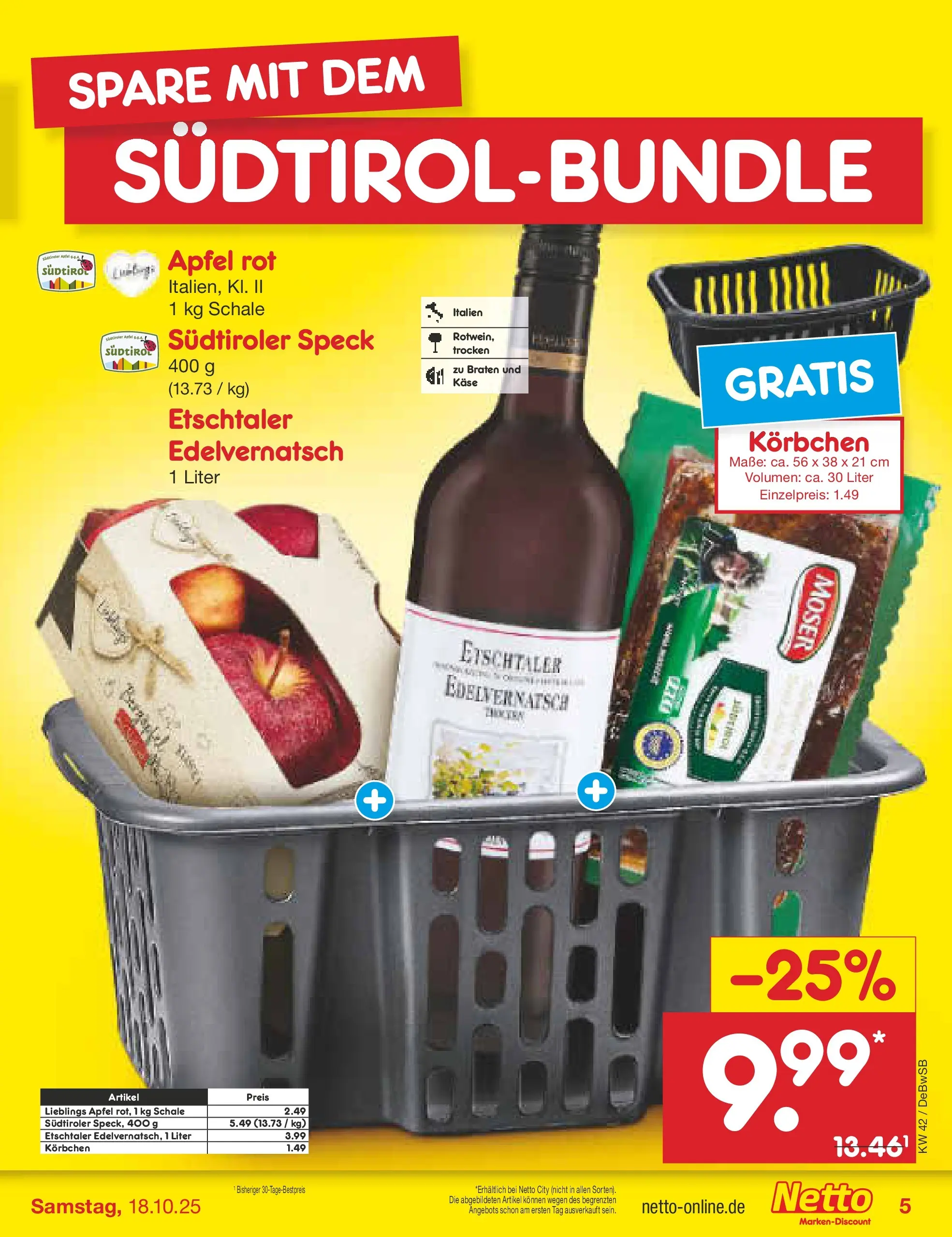 Netto Marken-Discount prospekt Waiblingen-Bittenfeld (ab 13.10.2025) » Angebote | Seite: 5 | Produkte: Käse, Äpfel Netto Marken-Discount prospekt Waiblingen-Bittenfeld (ab 13.10.2025) » Angebote | Seite: 5 | Produkte: Käse, Äpfel