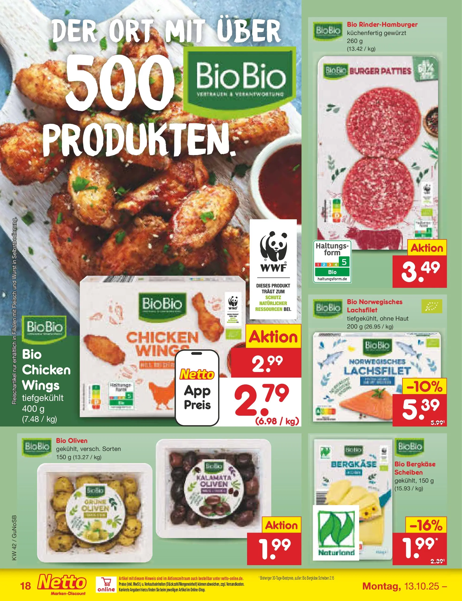 Netto Marken-Discount prospekt Machern	 (ab 13.10.2025) » Angebote | Seite: 20 | Produkte: Burger, Wurst, Fleisch
