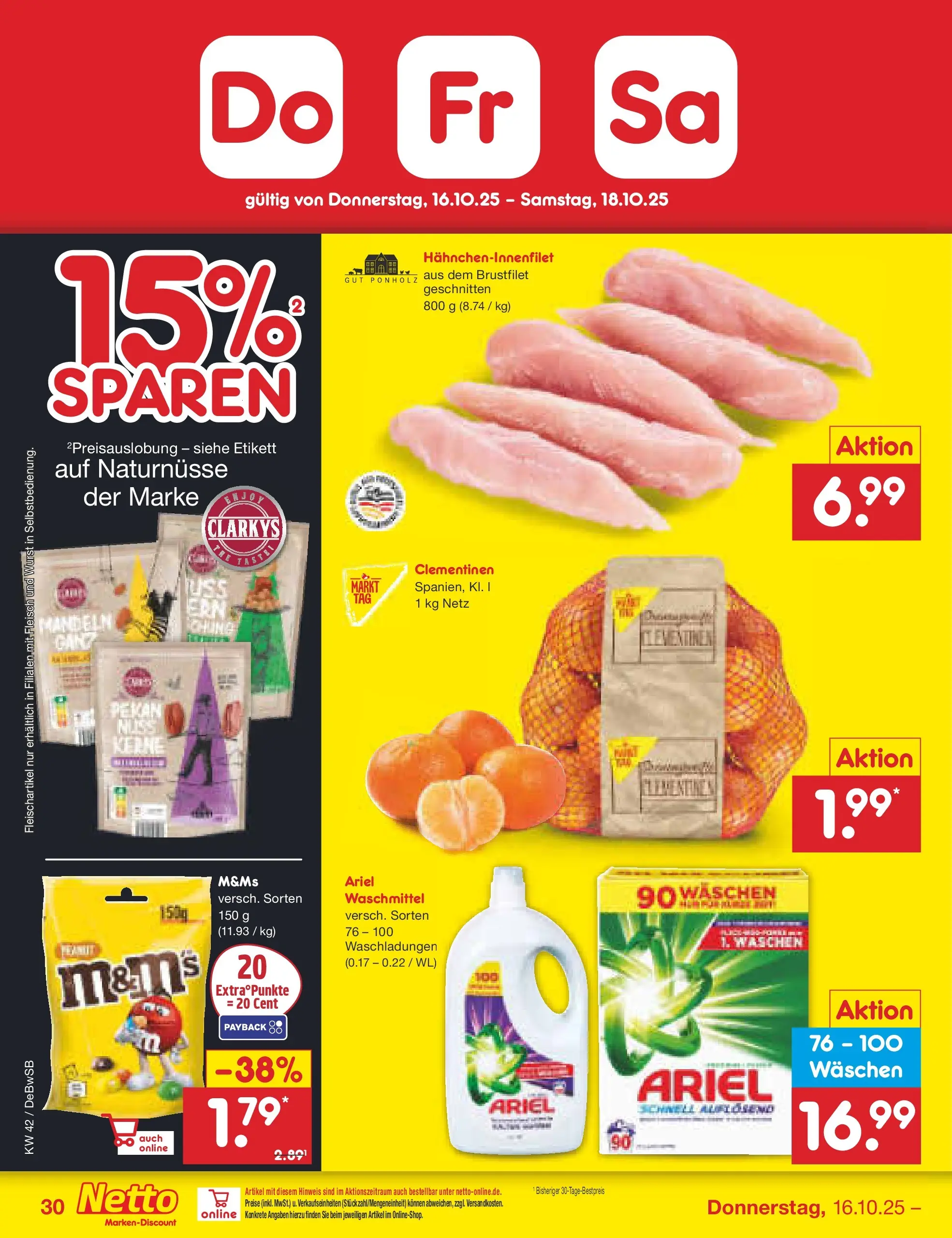 Netto Marken-Discount prospekt Waiblingen-Bittenfeld (ab 13.10.2025) » Angebote | Seite: 34 | Produkte: Ariel, Mandeln, Waschmittel, Wurst Netto Marken-Discount prospekt Waiblingen-Bittenfeld (ab 13.10.2025) » Angebote | Seite: 34 | Produkte: Ariel, Mandeln, Waschmittel, Wurst