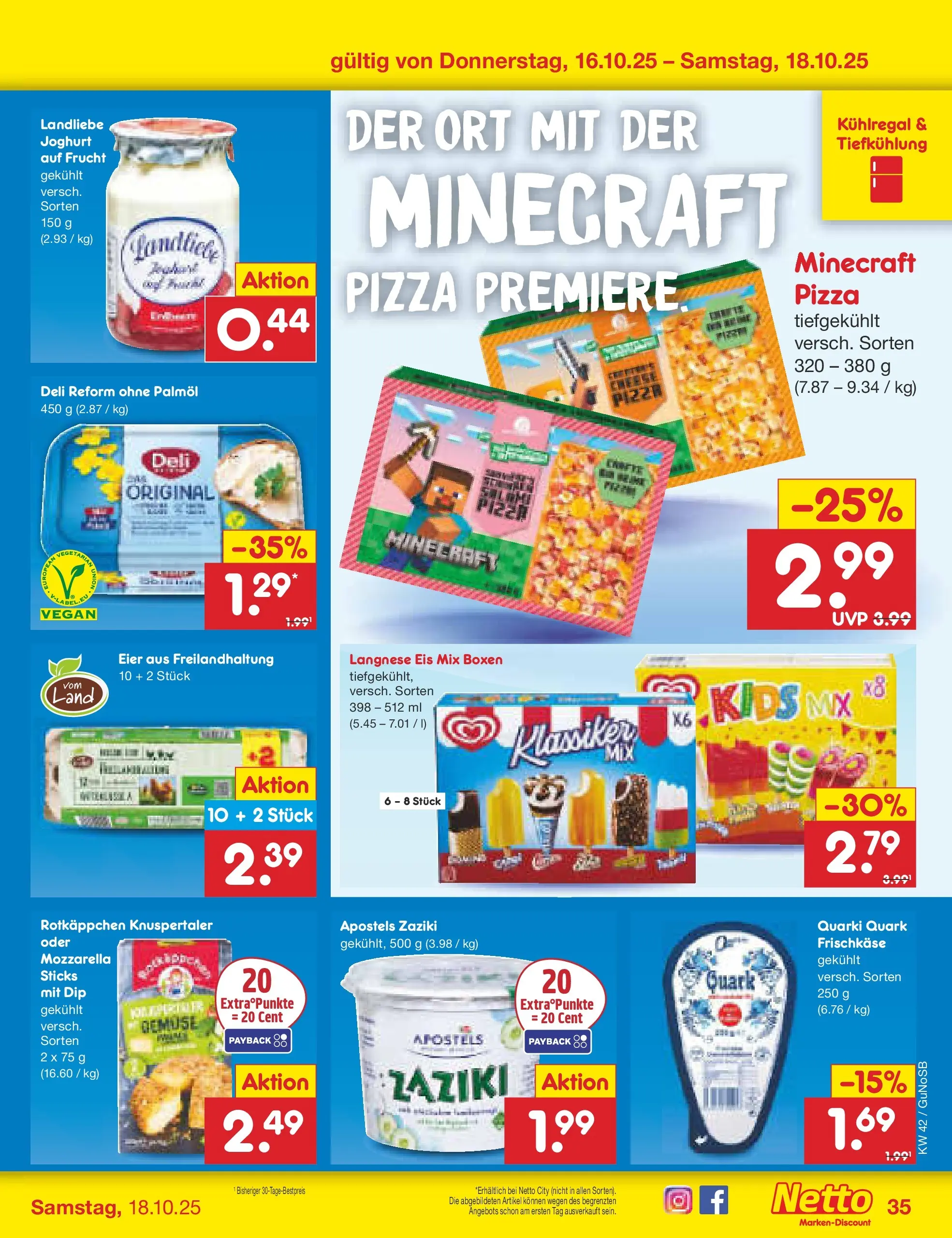 Netto Marken-Discount prospekt Machern	 (ab 13.10.2025) » Angebote | Seite: 41 | Produkte: Langnese, Joghurt, Mozzarella, Gemüse
