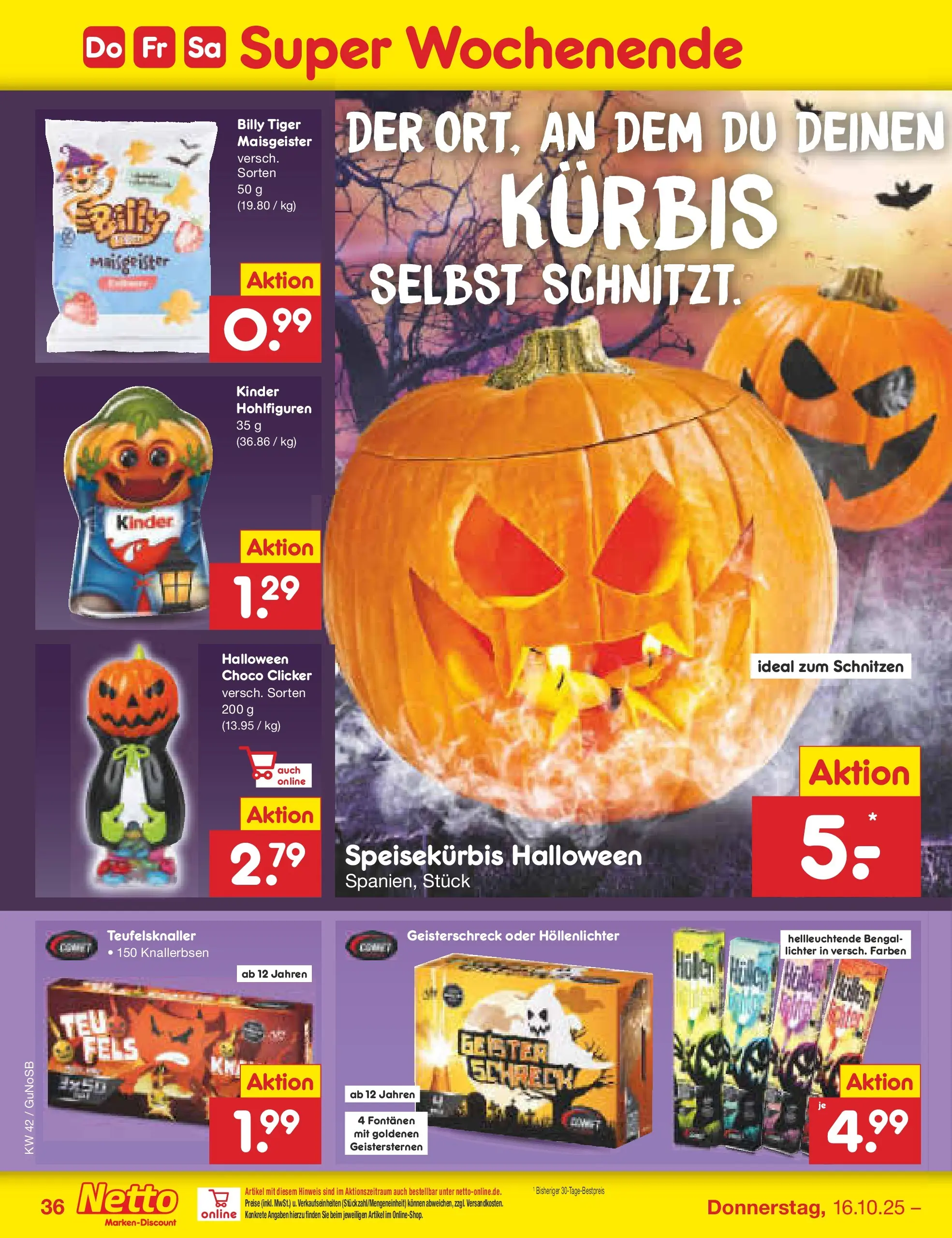 Netto Marken-Discount prospekt Machern	 (ab 13.10.2025) » Angebote | Seite: 42 | Produkte: Kürbis
