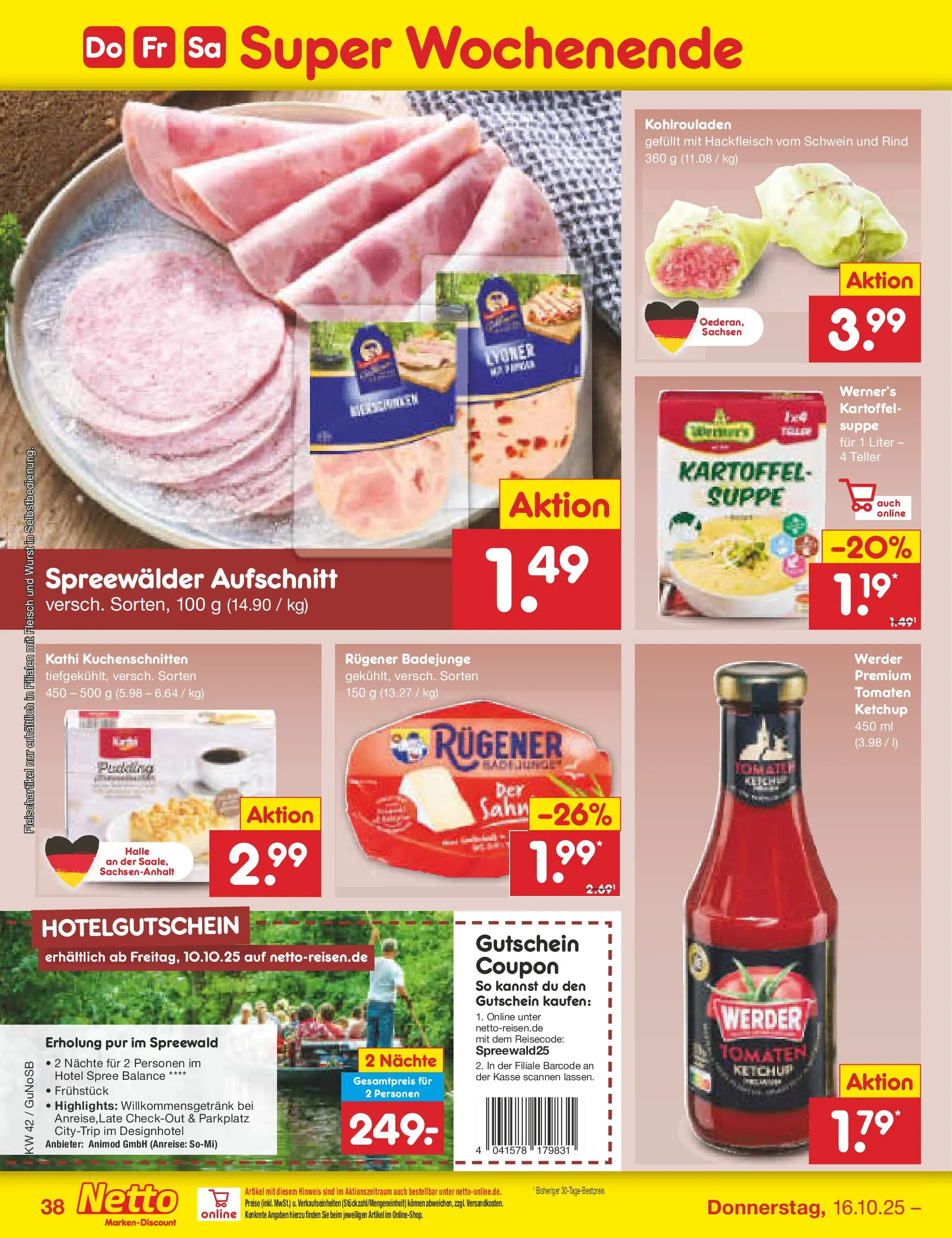 Netto Marken-Discount prospekt Machern	 (ab 13.10.2025) » Angebote | Seite: 44 | Produkte: Tomaten, Pudding, Wurst, Ketchup