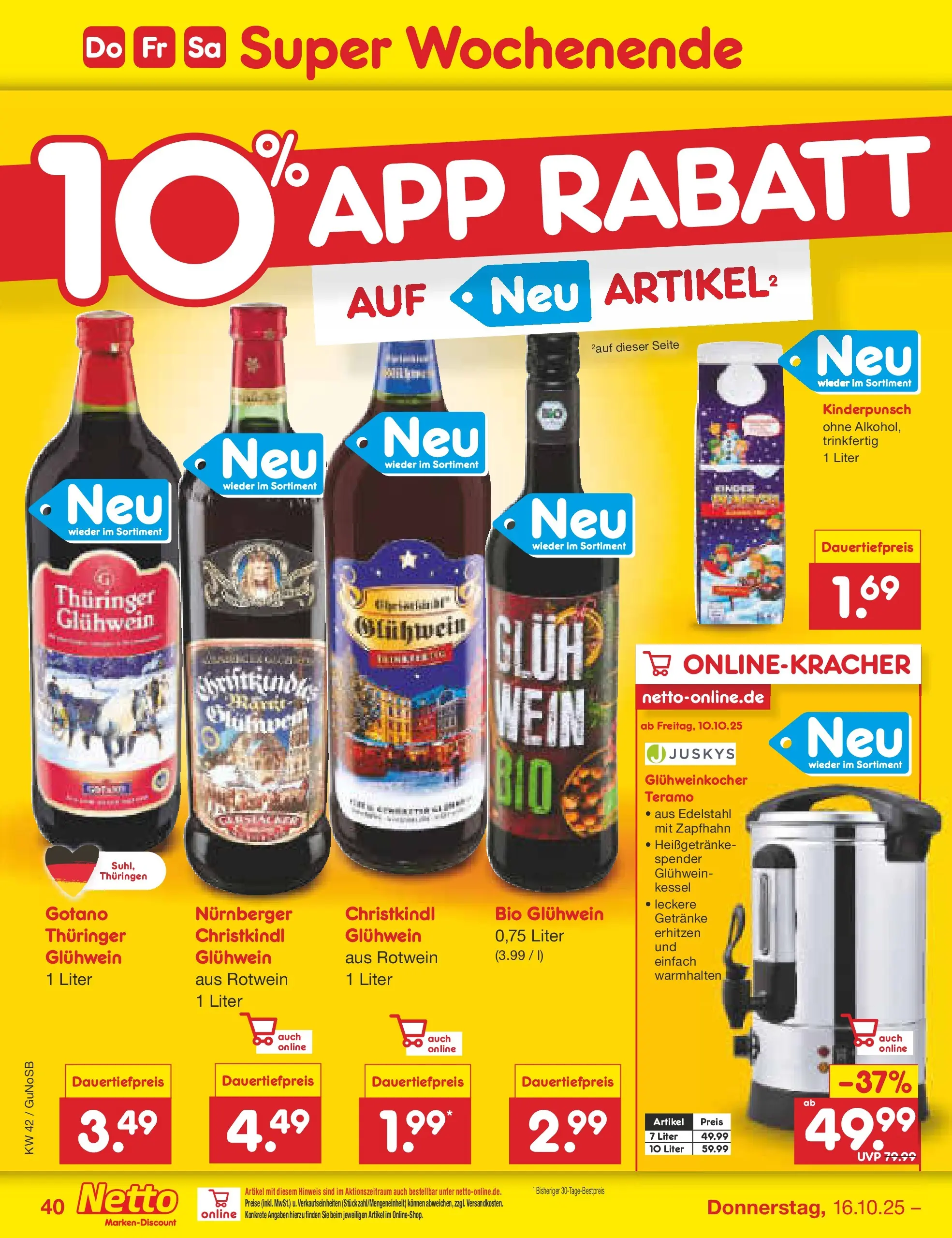 Netto Marken-Discount prospekt Machern	 (ab 13.10.2025) » Angebote | Seite: 46 | Produkte: Rotwein, Wein