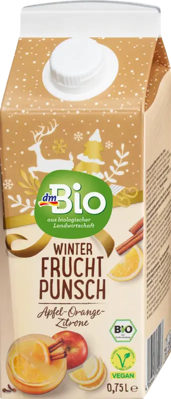 dmBio Winter Fruchtpunsch, Apfel-Orange-Zitrone