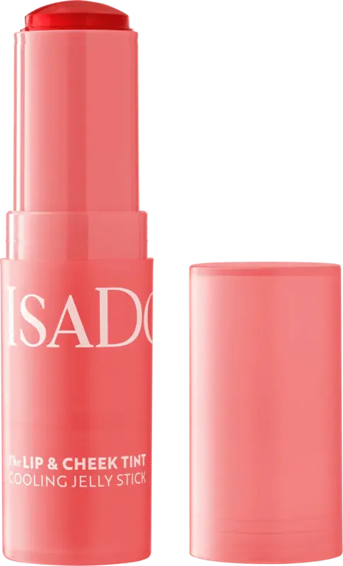 IsaDora Blush Stick Lip & Cheek Tint Cooling Jelly 10 Coral Rouge
