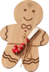 Dekorieren & Einrichten Holzbrettchen, Lebkuchenmann mit Buttermesser