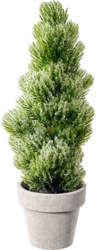 Dekorieren & Einrichten Tannenbaum im beigen Topf, beglittert