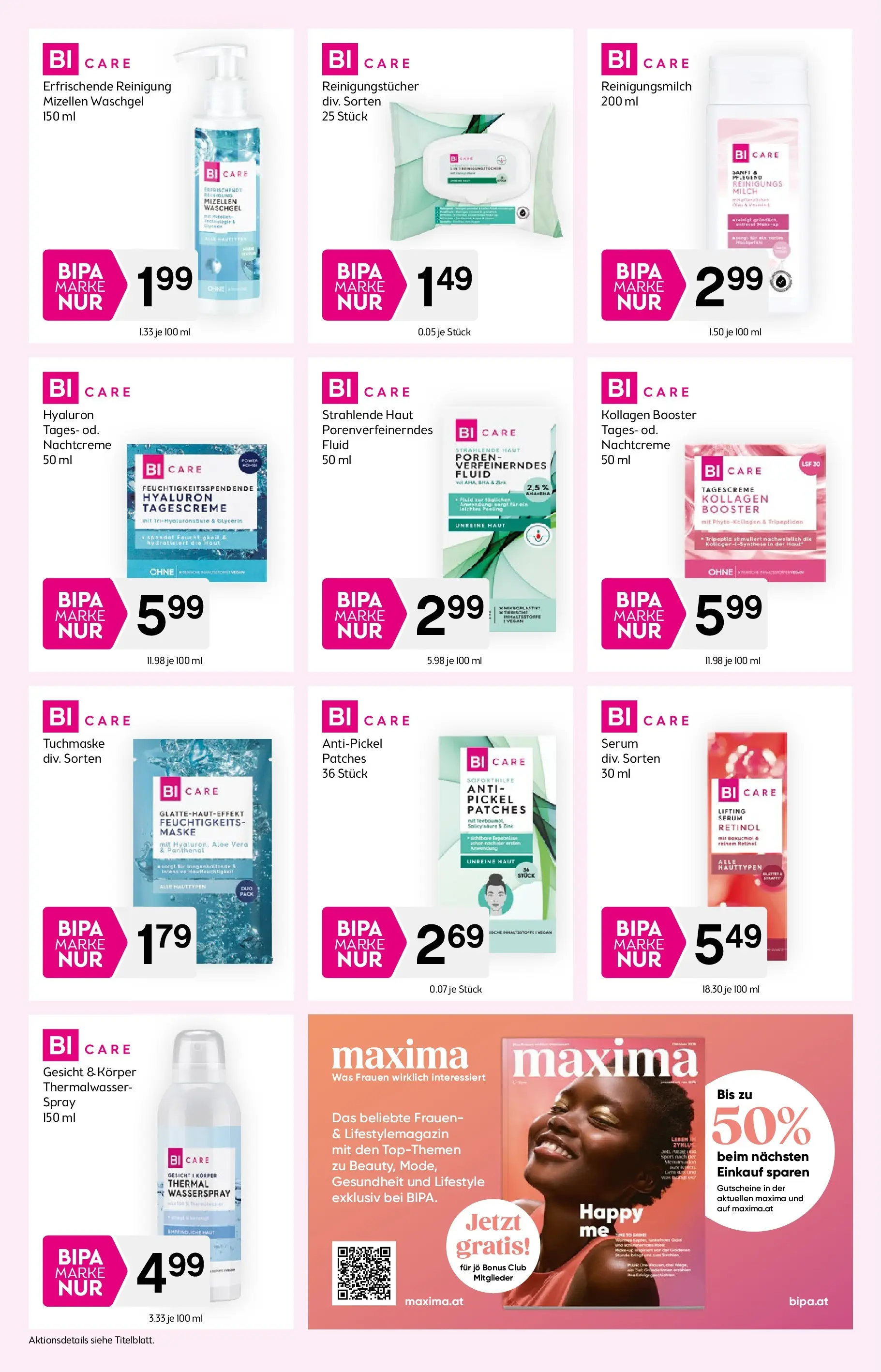 Bipa Frohnleiten von 09.10.2025 - Aktuelle Angebote | Seite: 6 | Produkte: Milch, Maske, Peeling, Reinigungstücher